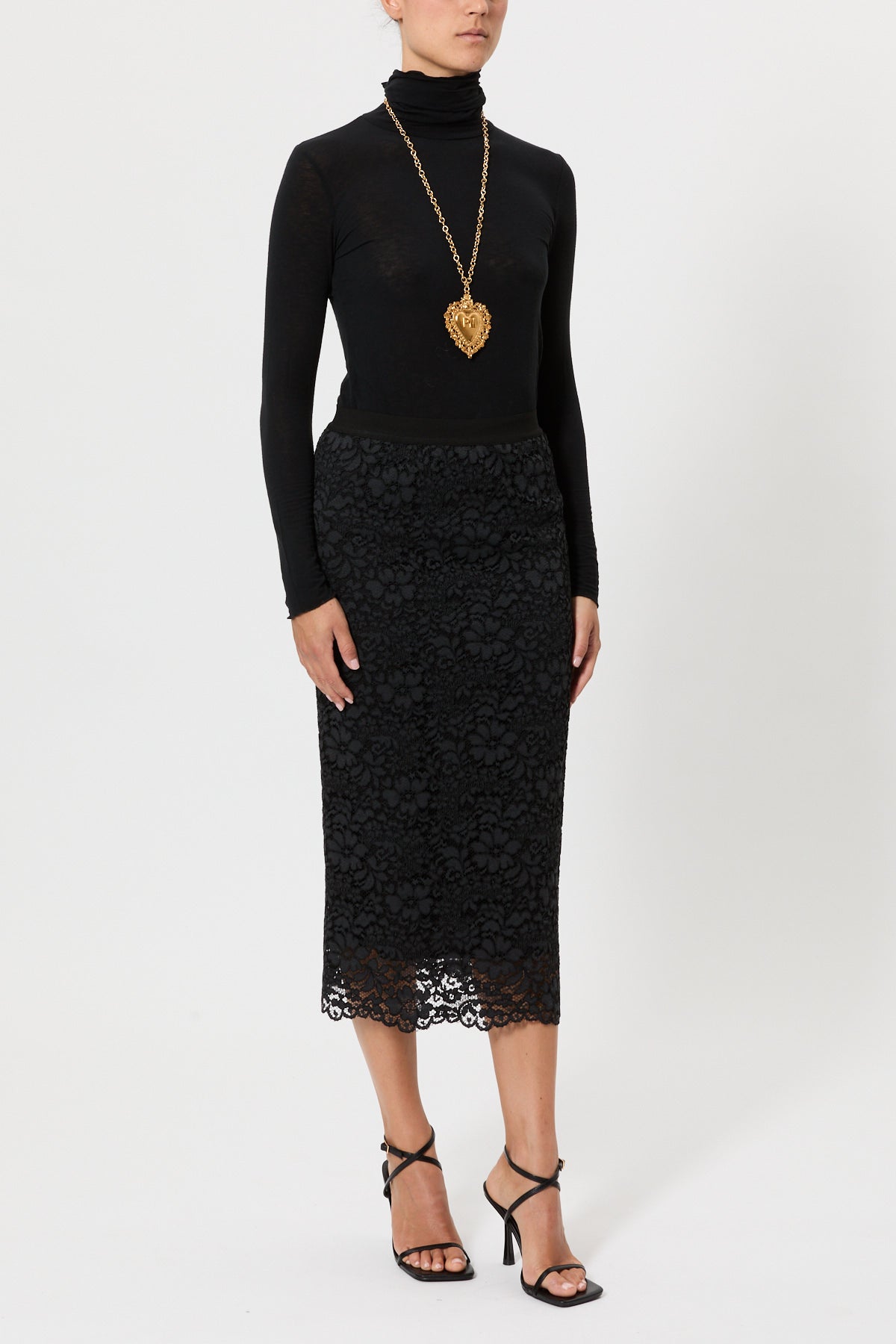 LACE PENCIL SKIRT