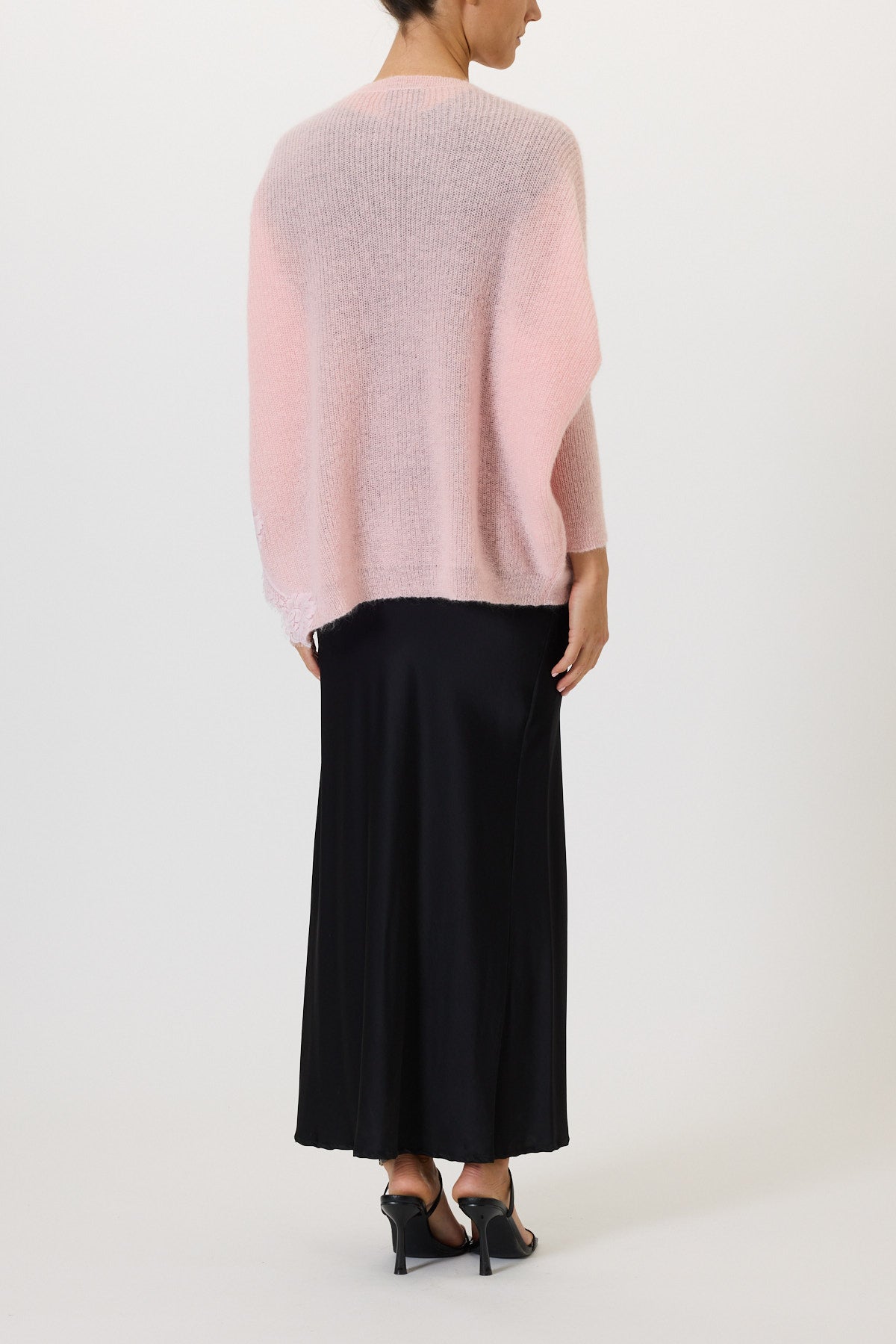 MAGLIA CON SPACCHI E PIZZO