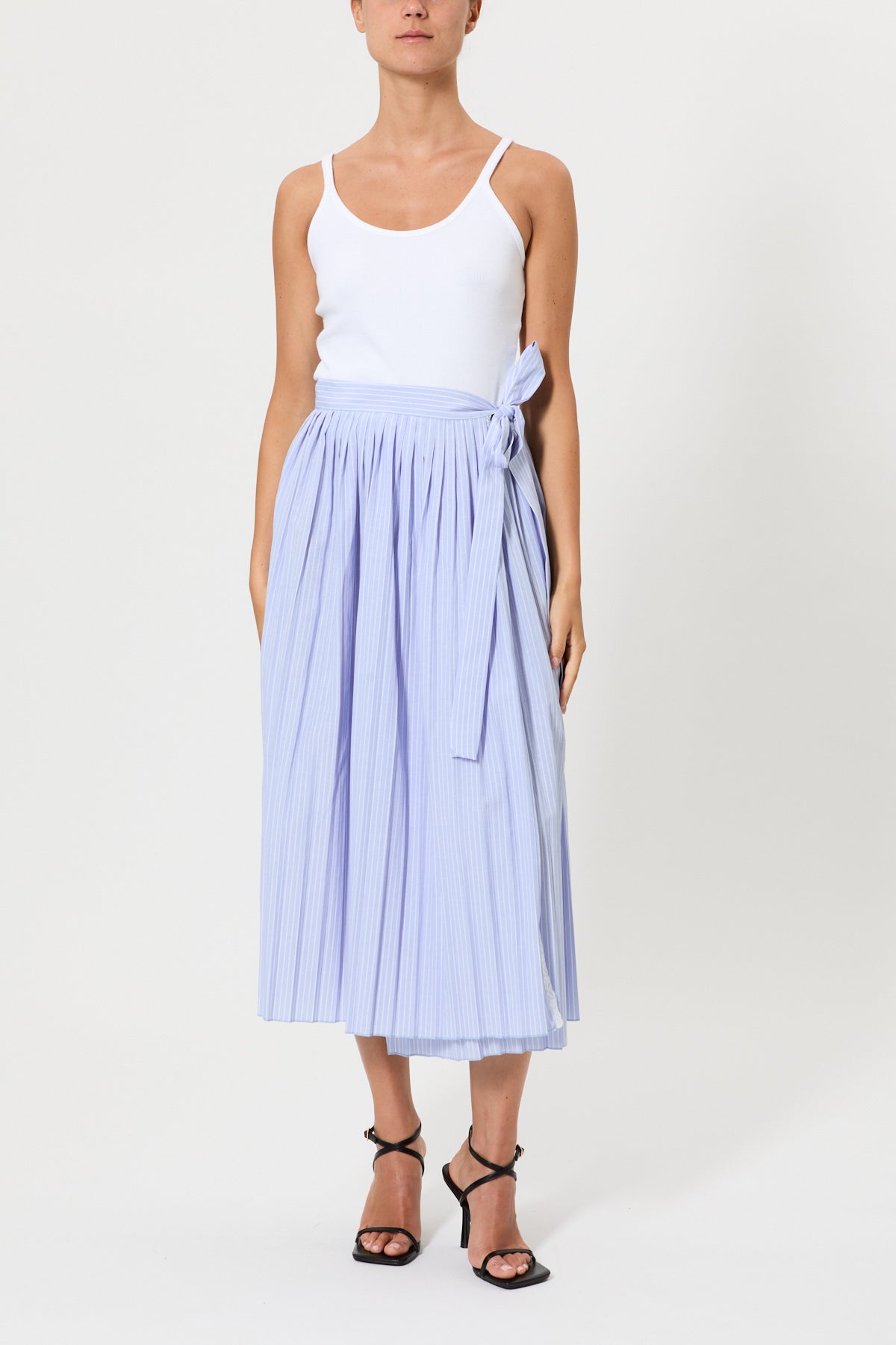 GONNA PLISSET LUNGA CON PIZZO