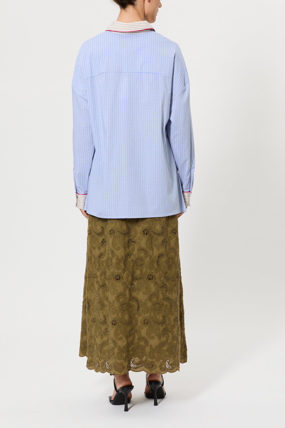 CHECKED SHIRT WITH LACE