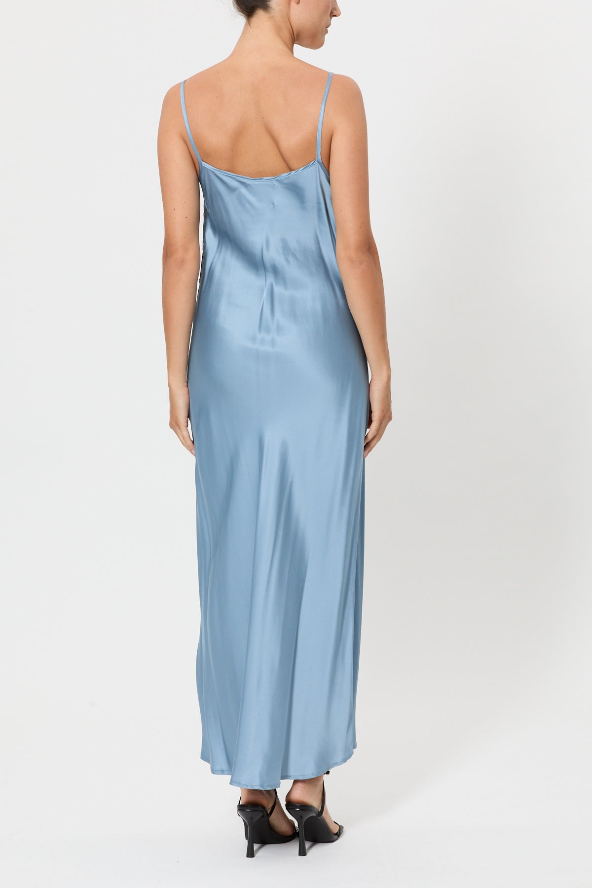 BIANCA SLIP DRESS CON COPPE E PIZZO