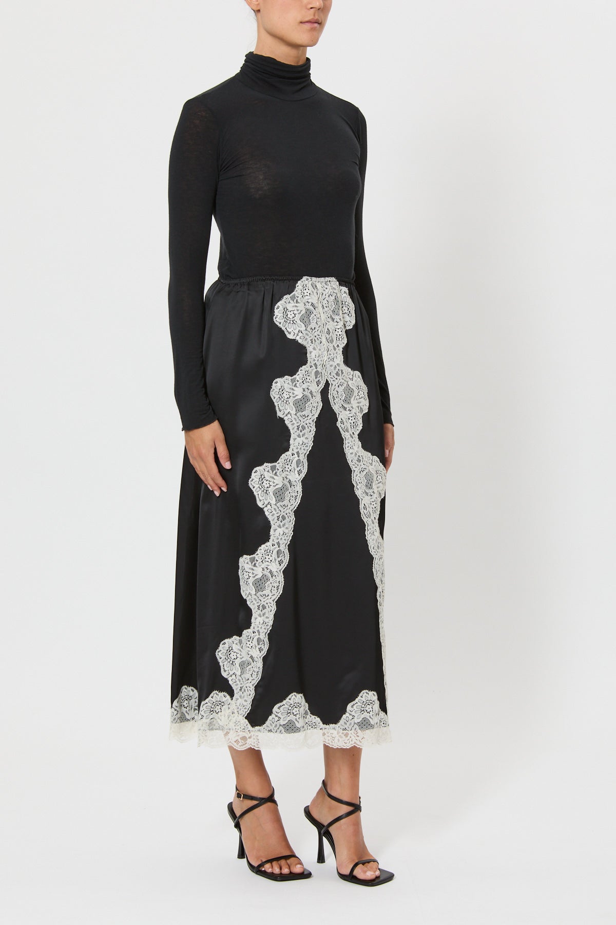 TERESA MIDI SKIRT WITH LACE