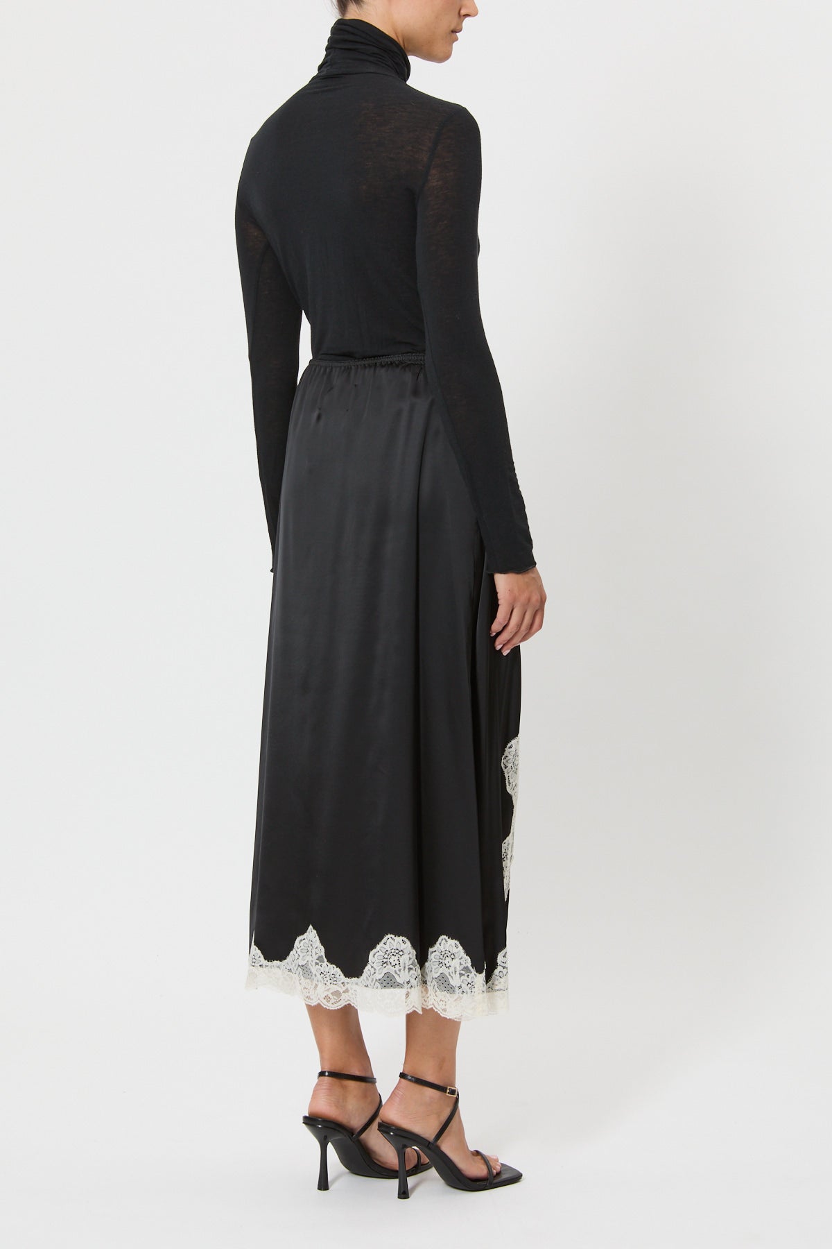 TERESA MIDI SKIRT WITH LACE