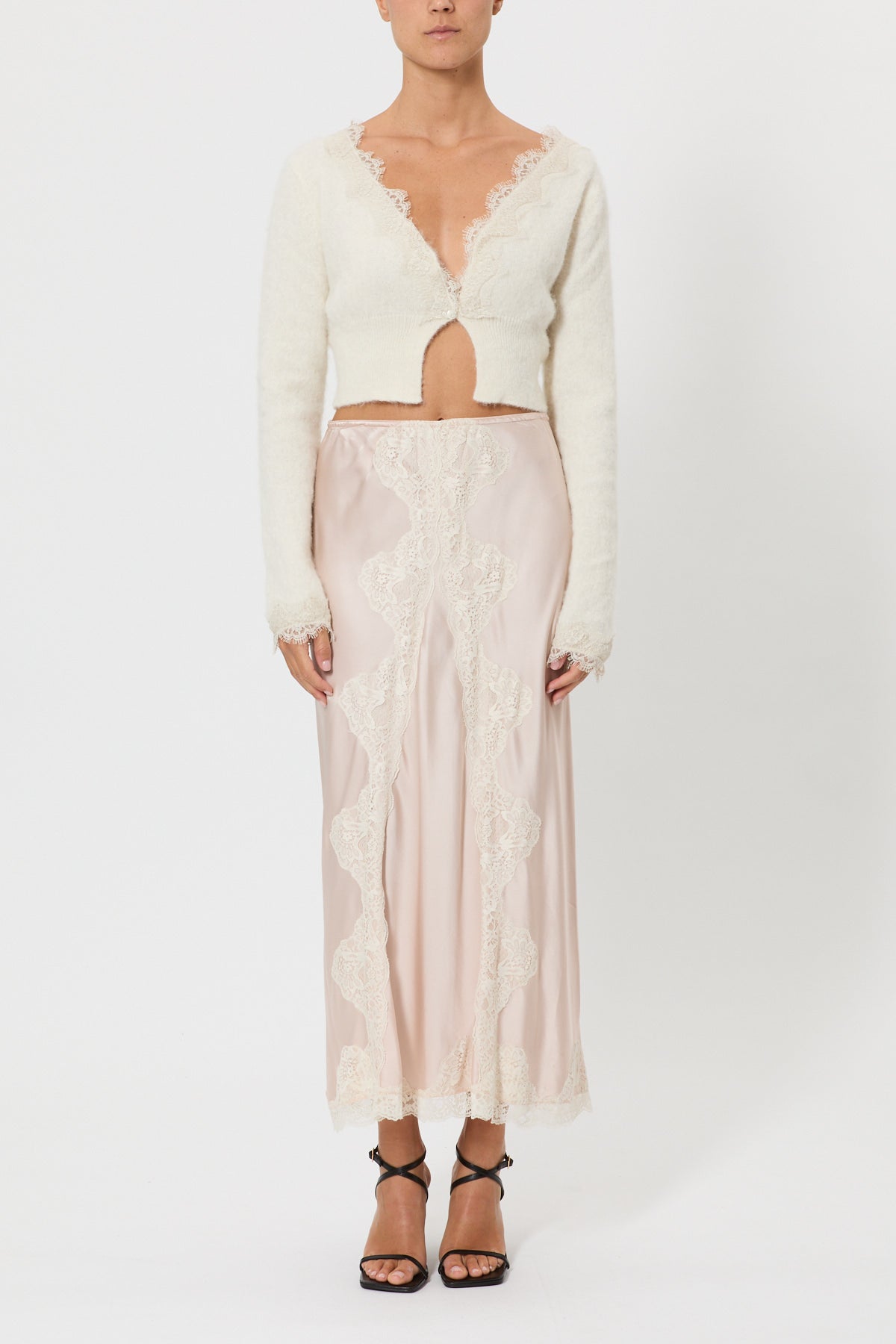 TERESA MIDI SKIRT WITH LACE