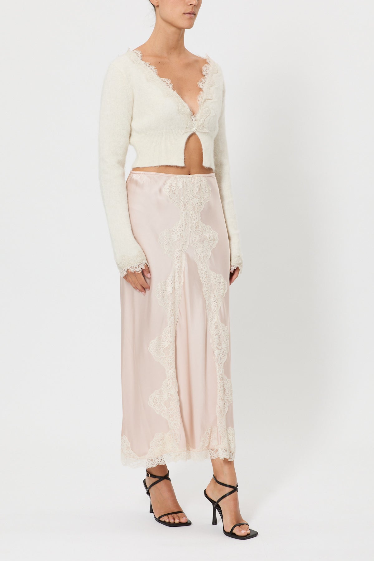 TERESA MIDI SKIRT WITH LACE