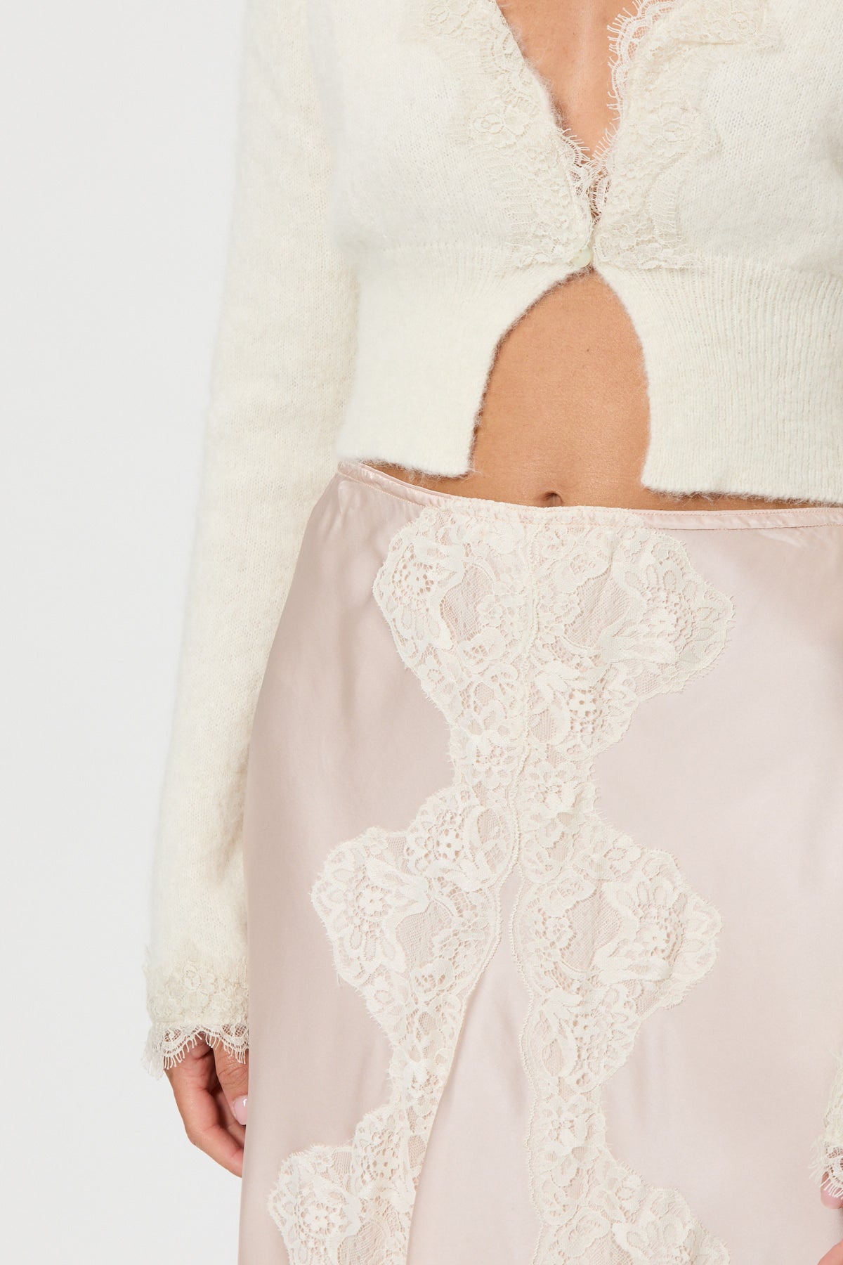 TERESA MIDI SKIRT WITH LACE