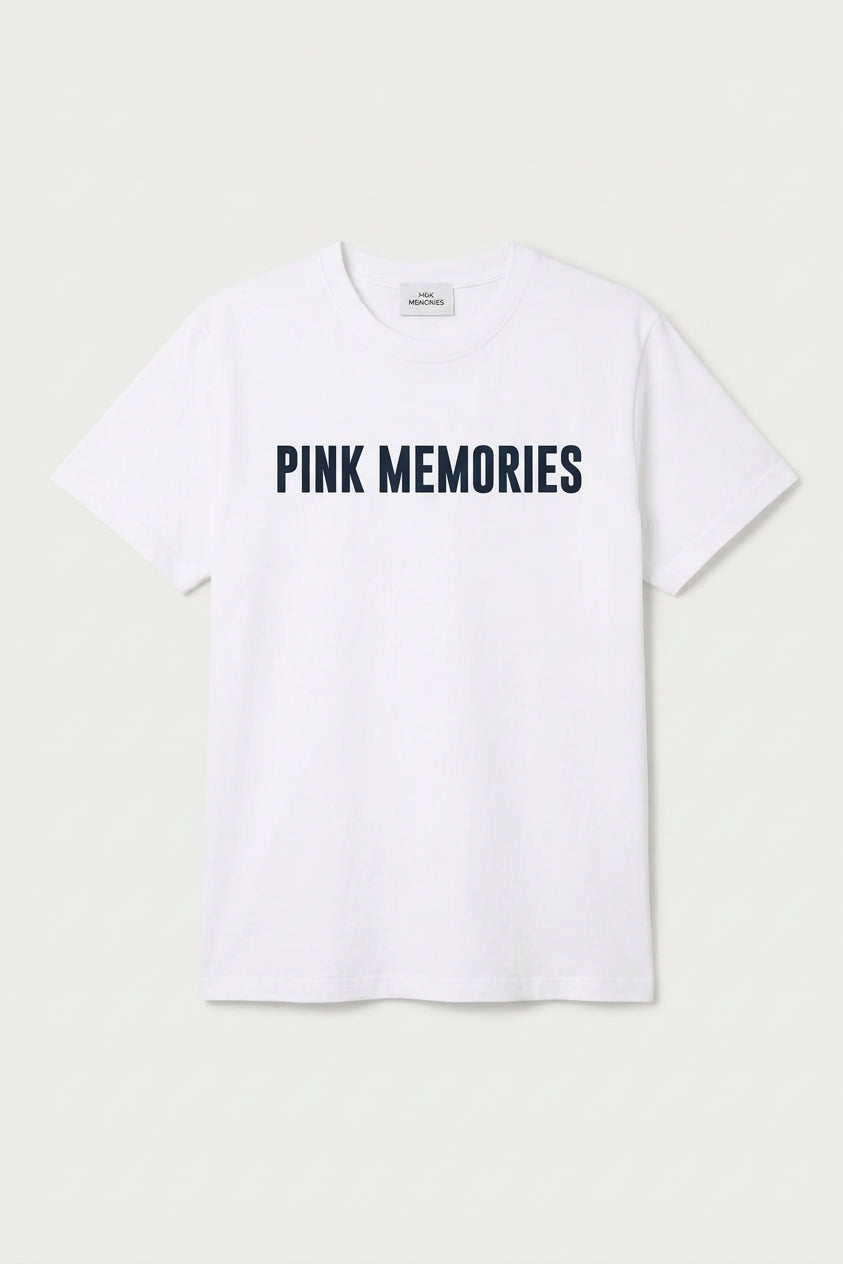 T-SHIRT IN COTONE LOGO PINK MEMORIES
