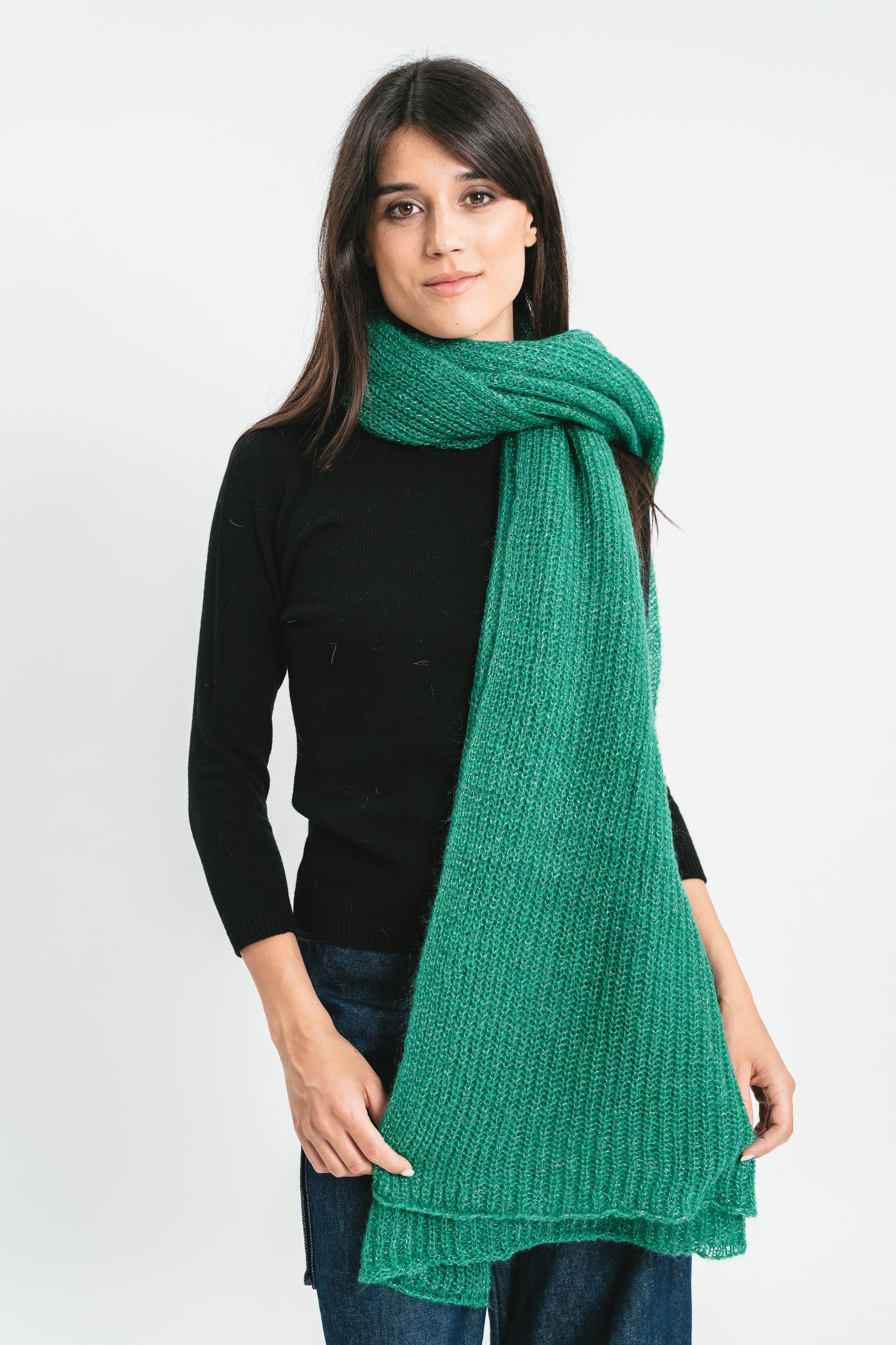 Sciarpa nuvola verde bottiglia