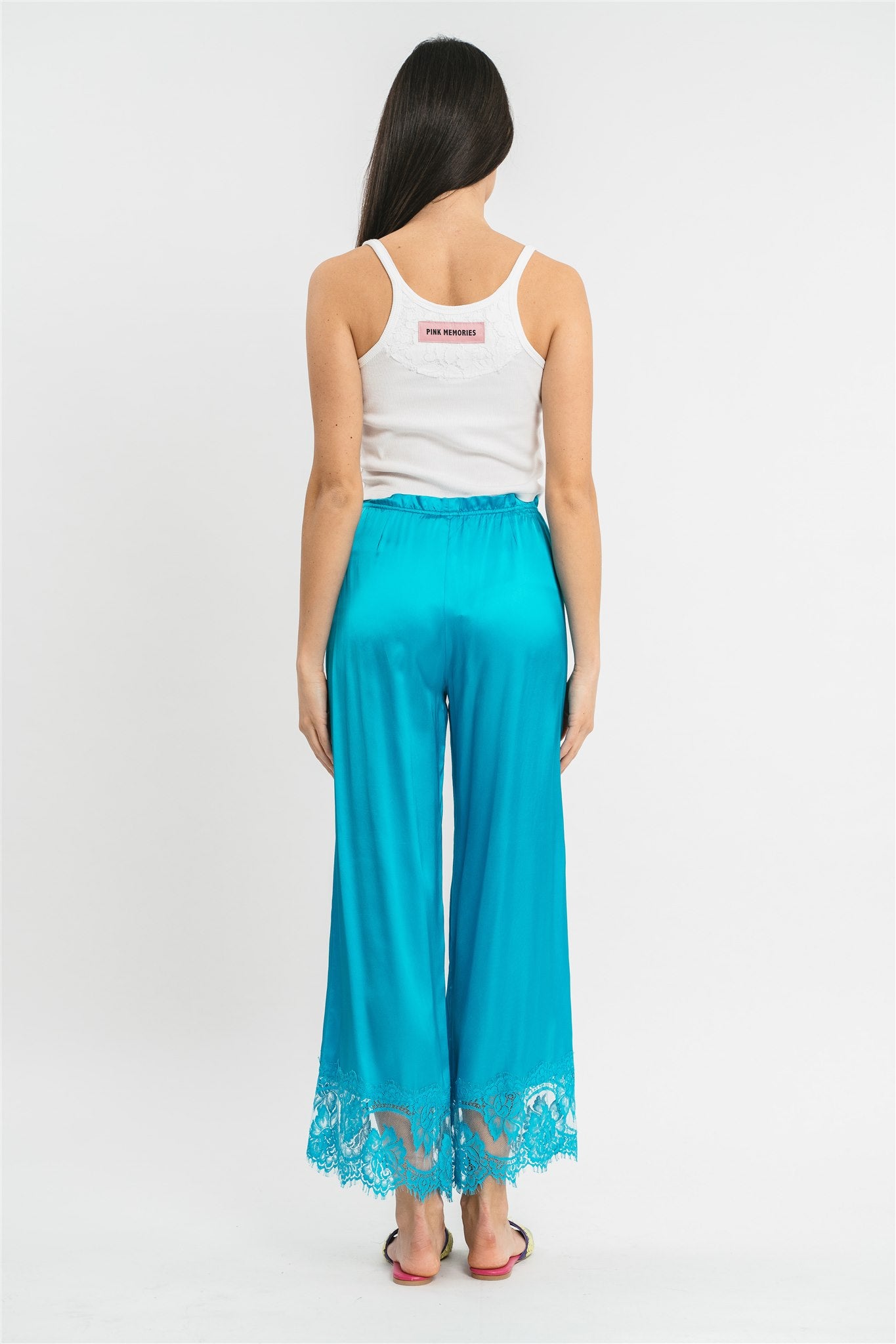 LIDIA VISCOSE TROUSERS WITH LACE