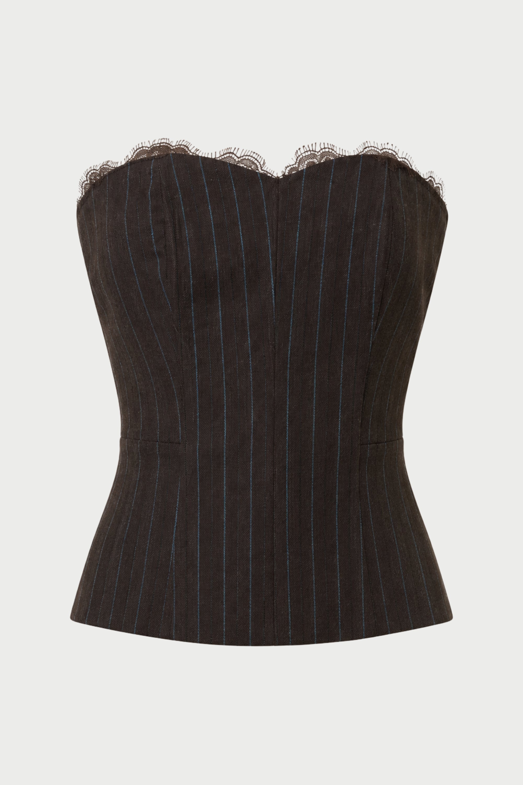 BUSTIER GESSATO CON PIZZO