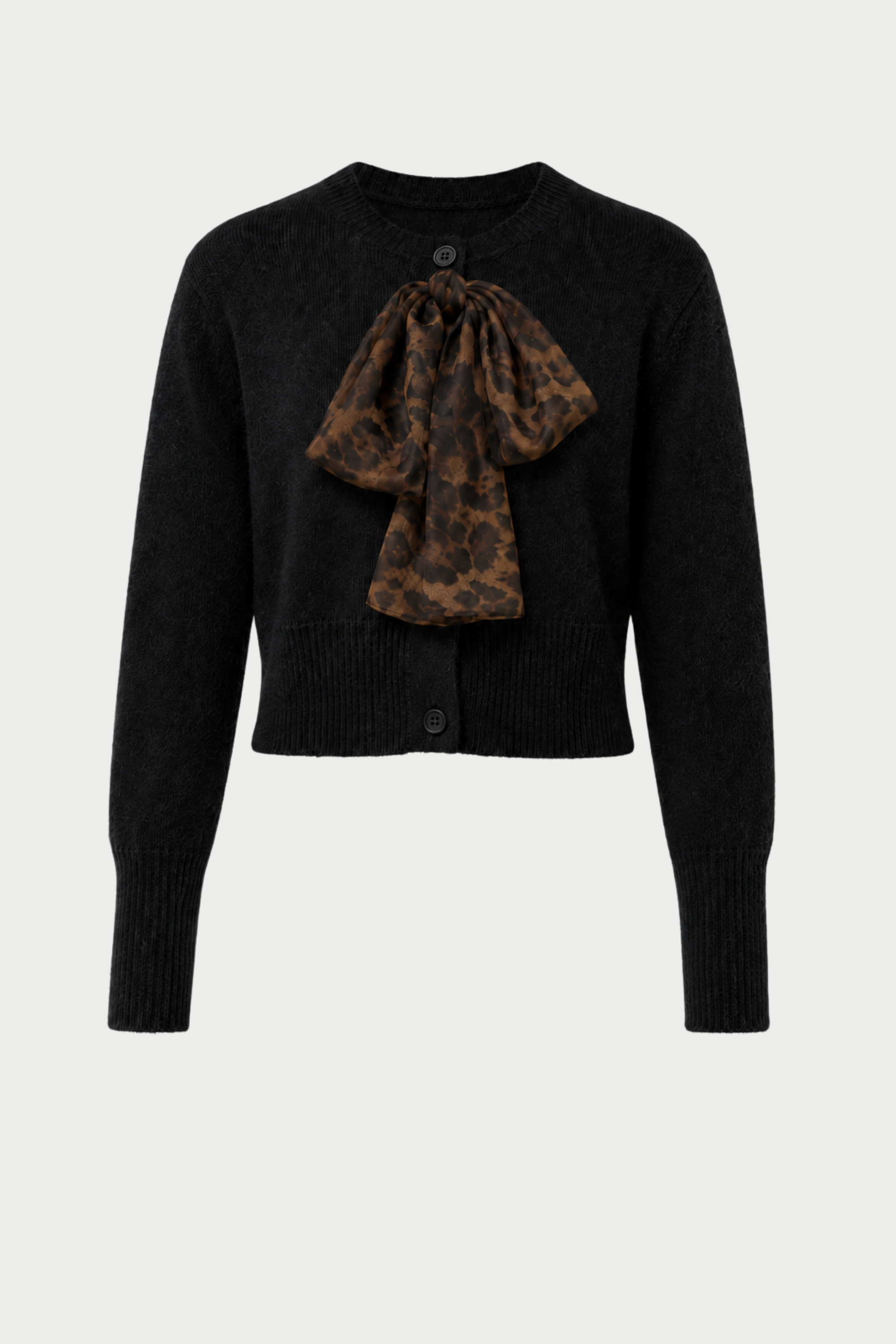 CARDIGAN CON FIOCCO MACULATO