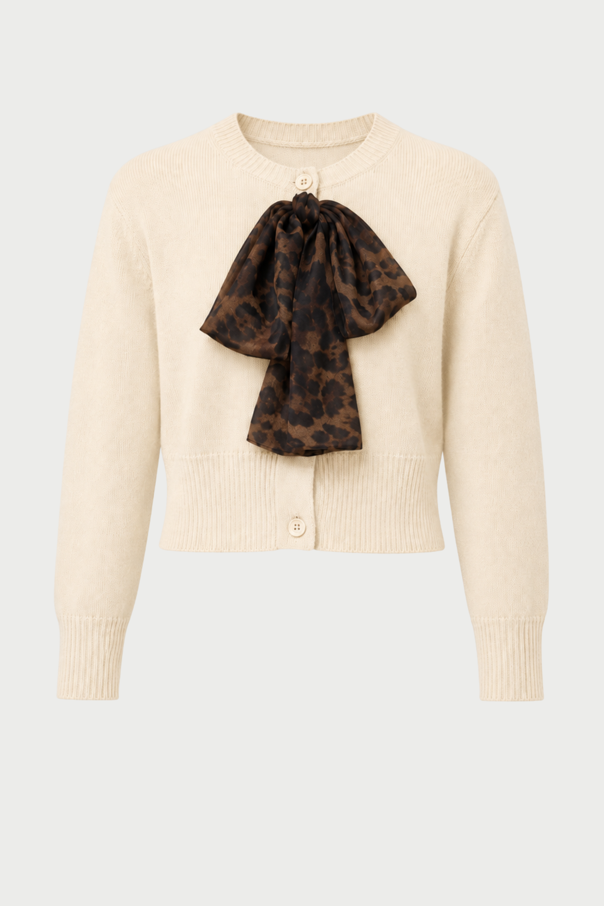CARDIGAN CON FIOCCO MACULATO
