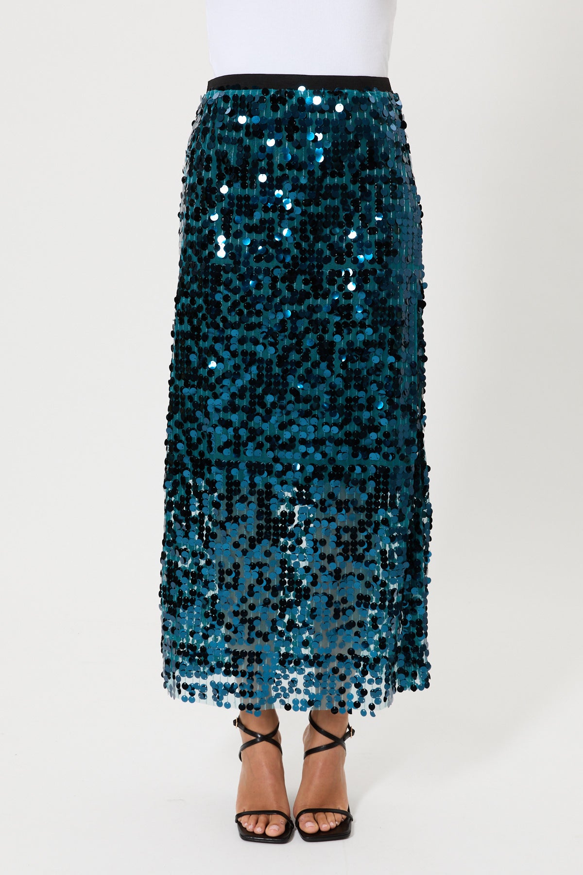 LONG SEQUINED SKIRT