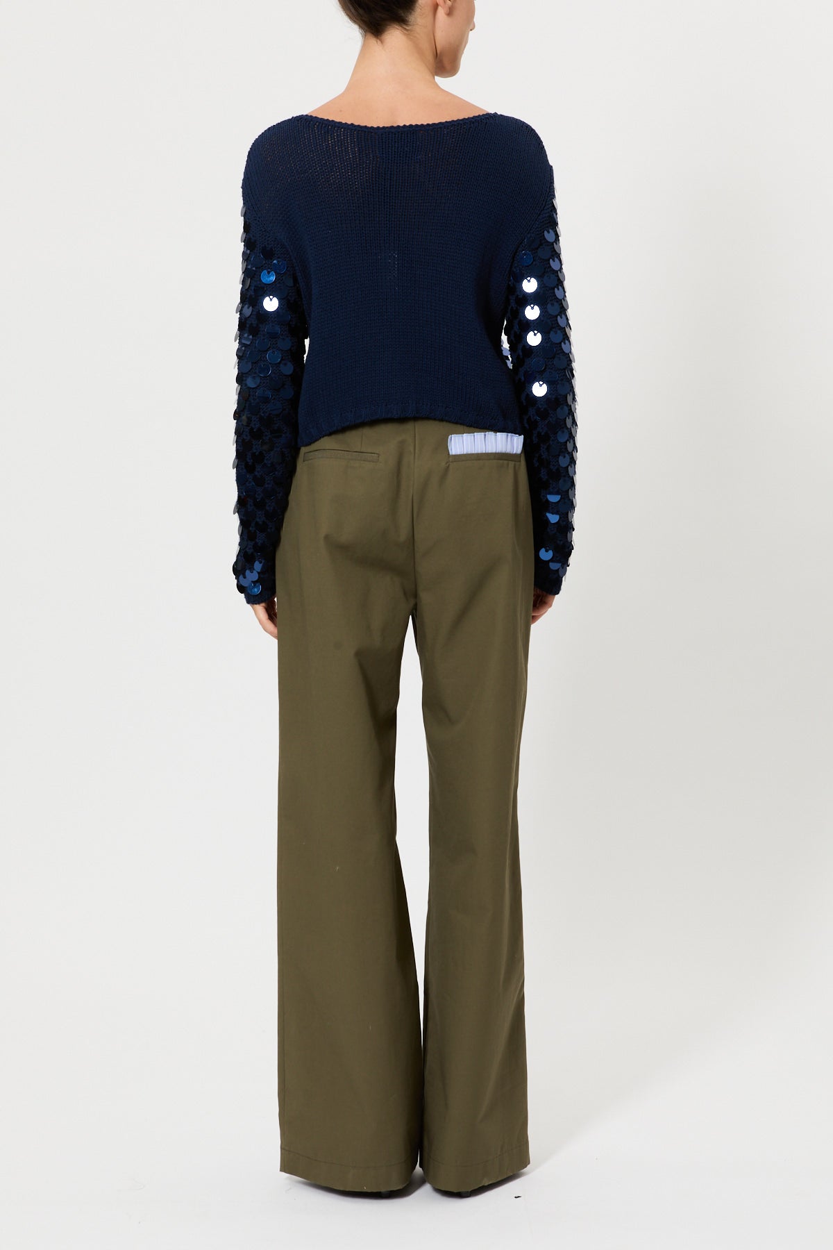 CROP CARDIGAN WITH SEQUINS