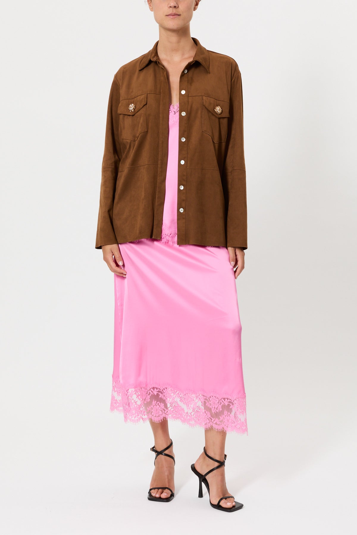 GIACCA CAMICIA CON BOTTONI GIOIELLO