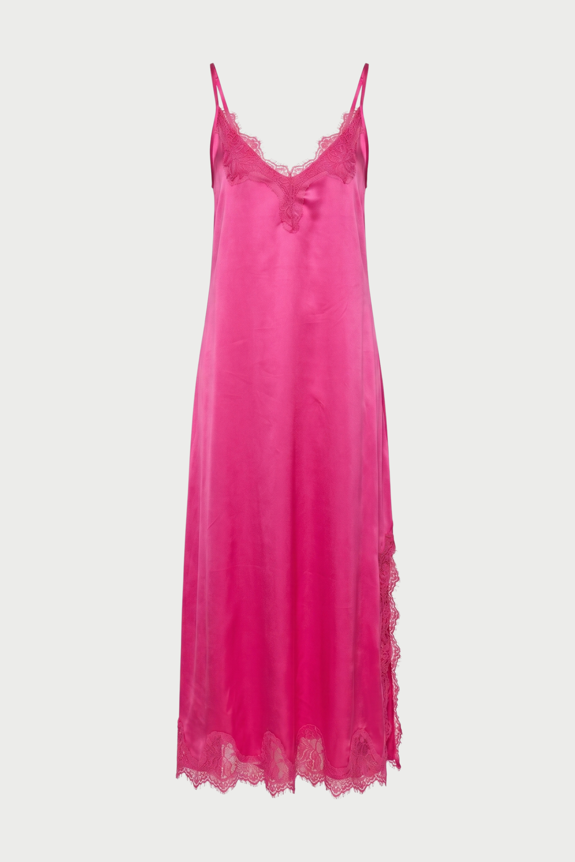 VESTITO SOTTOVESTE LUNGO MATILDA IN VISCOSA CON PIZZO