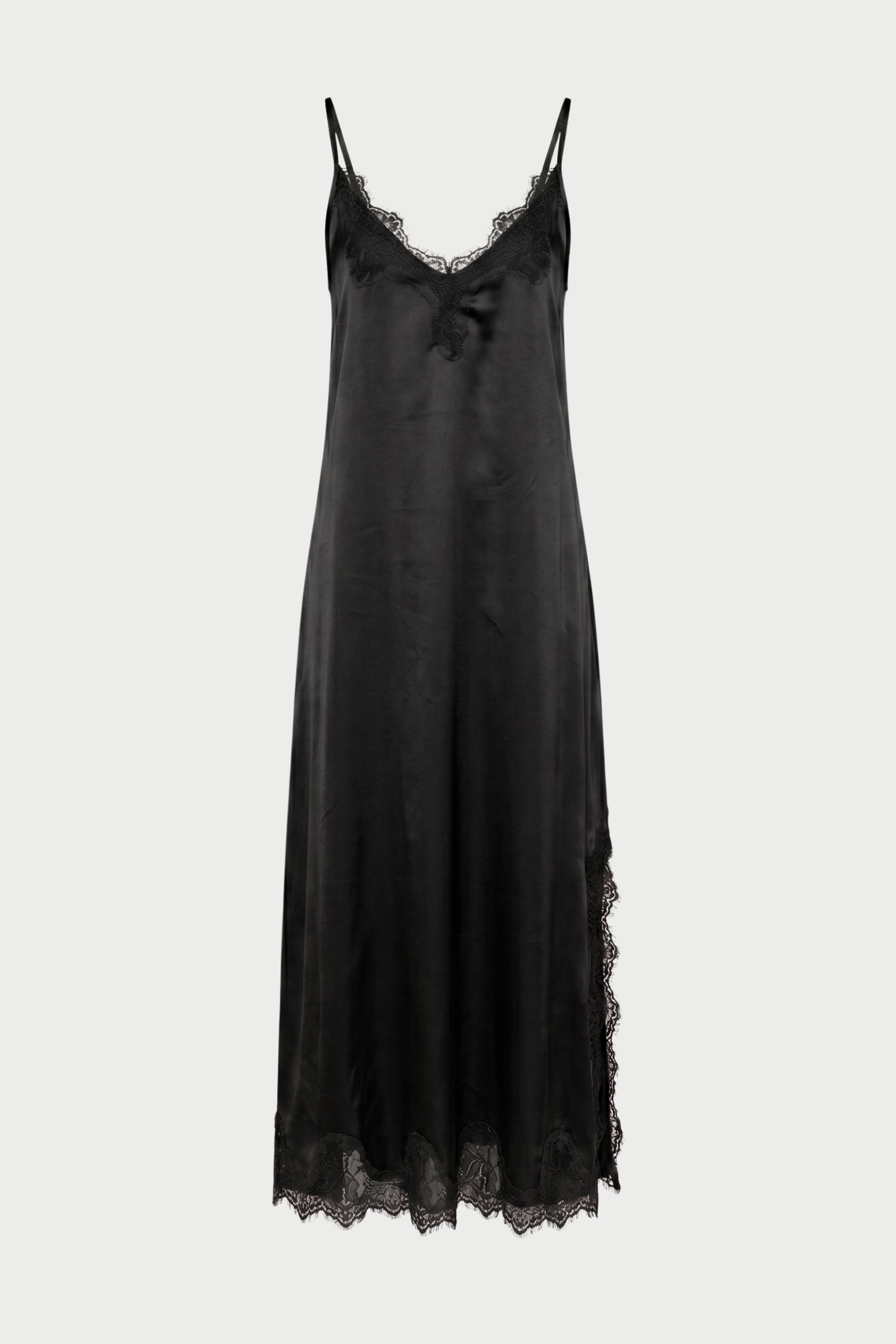 VESTITO SOTTOVESTE LUNGO MATILDA IN VISCOSA CON PIZZO