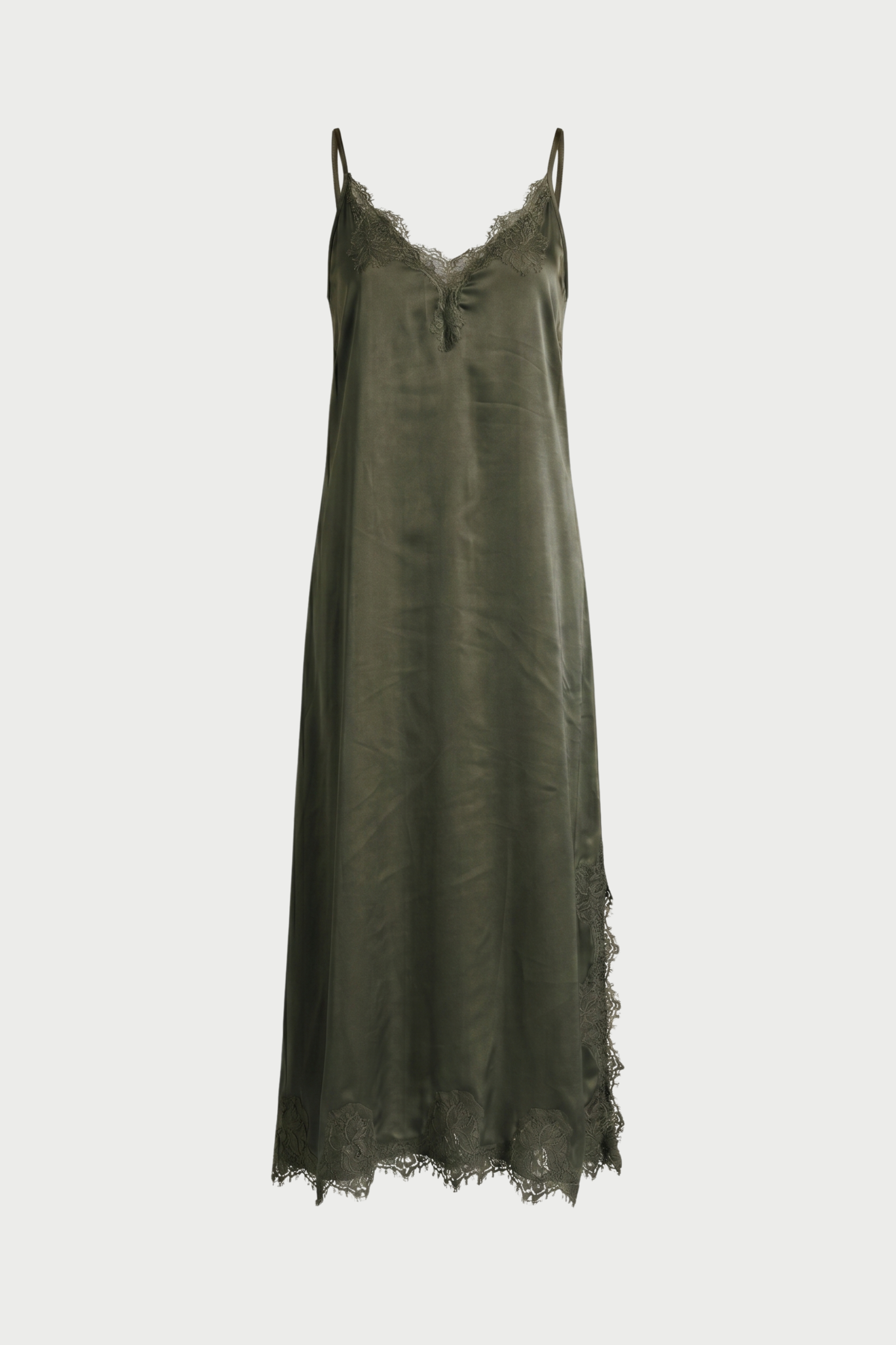 VESTITO SOTTOVESTE LUNGO MATILDA IN VISCOSA CON PIZZO
