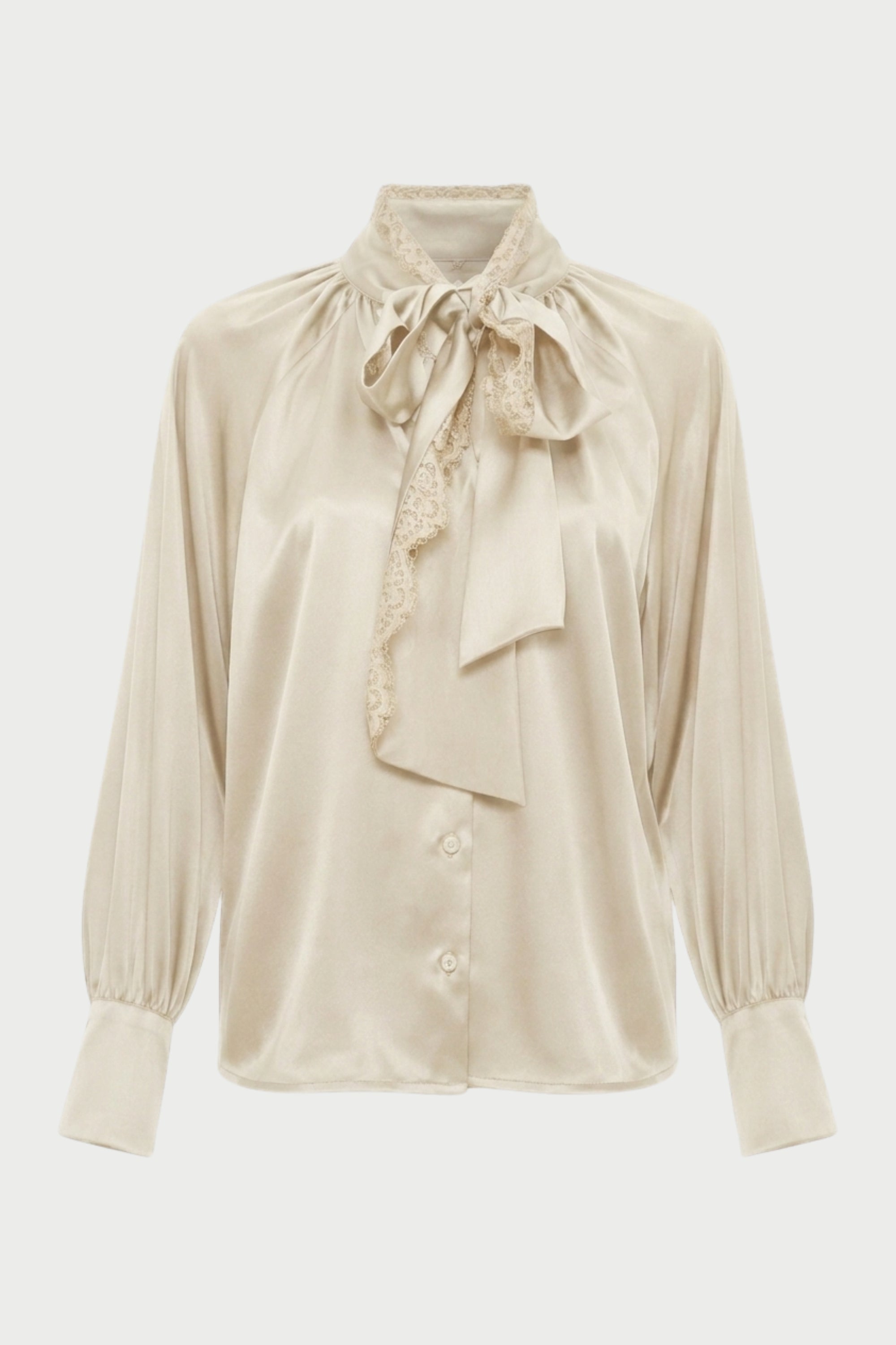 CAMICIA CON PIZZO E FIOCCO