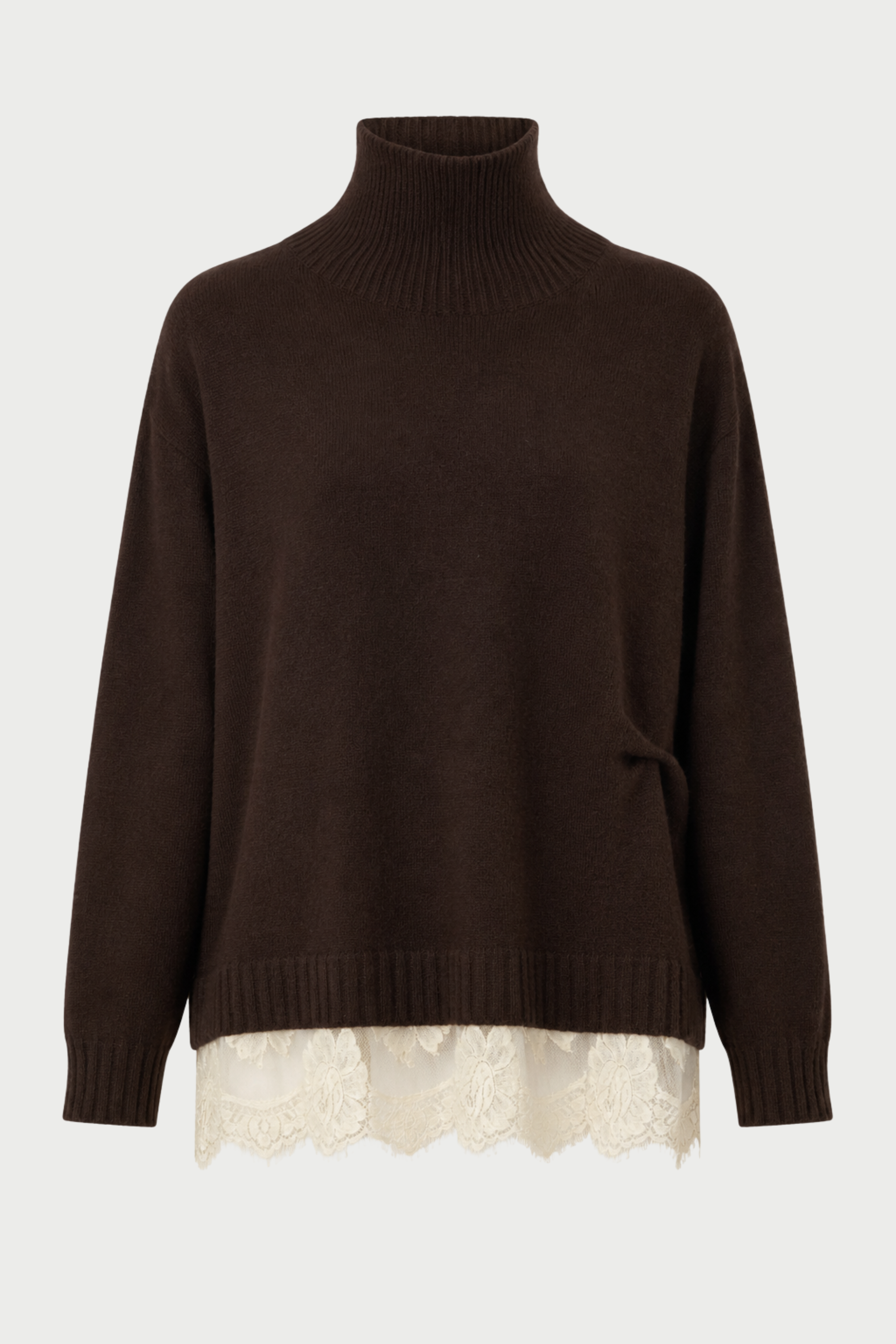 MAGLIA COLLO ALTO CON PIZZO