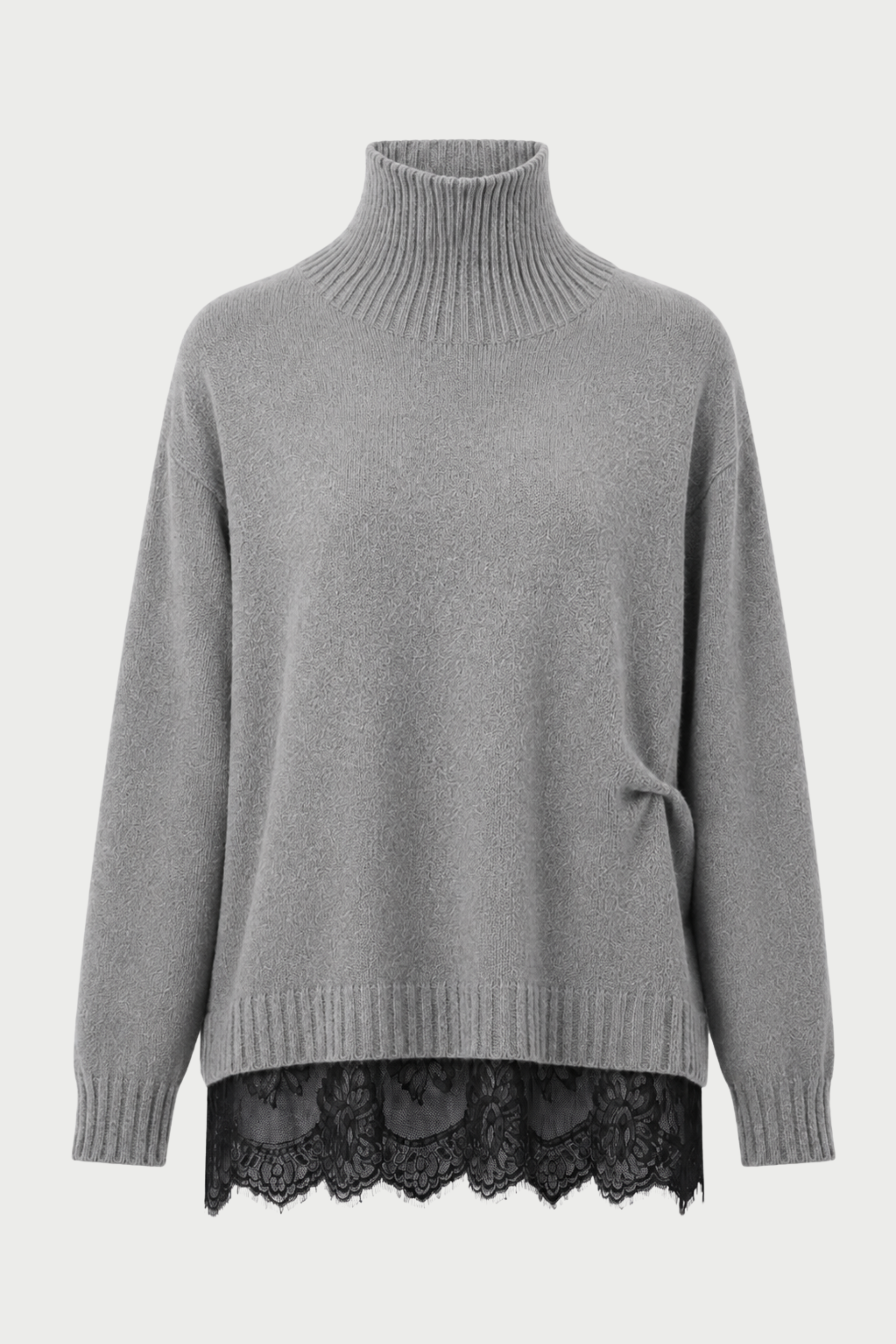 MAGLIA COLLO ALTO CON PIZZO