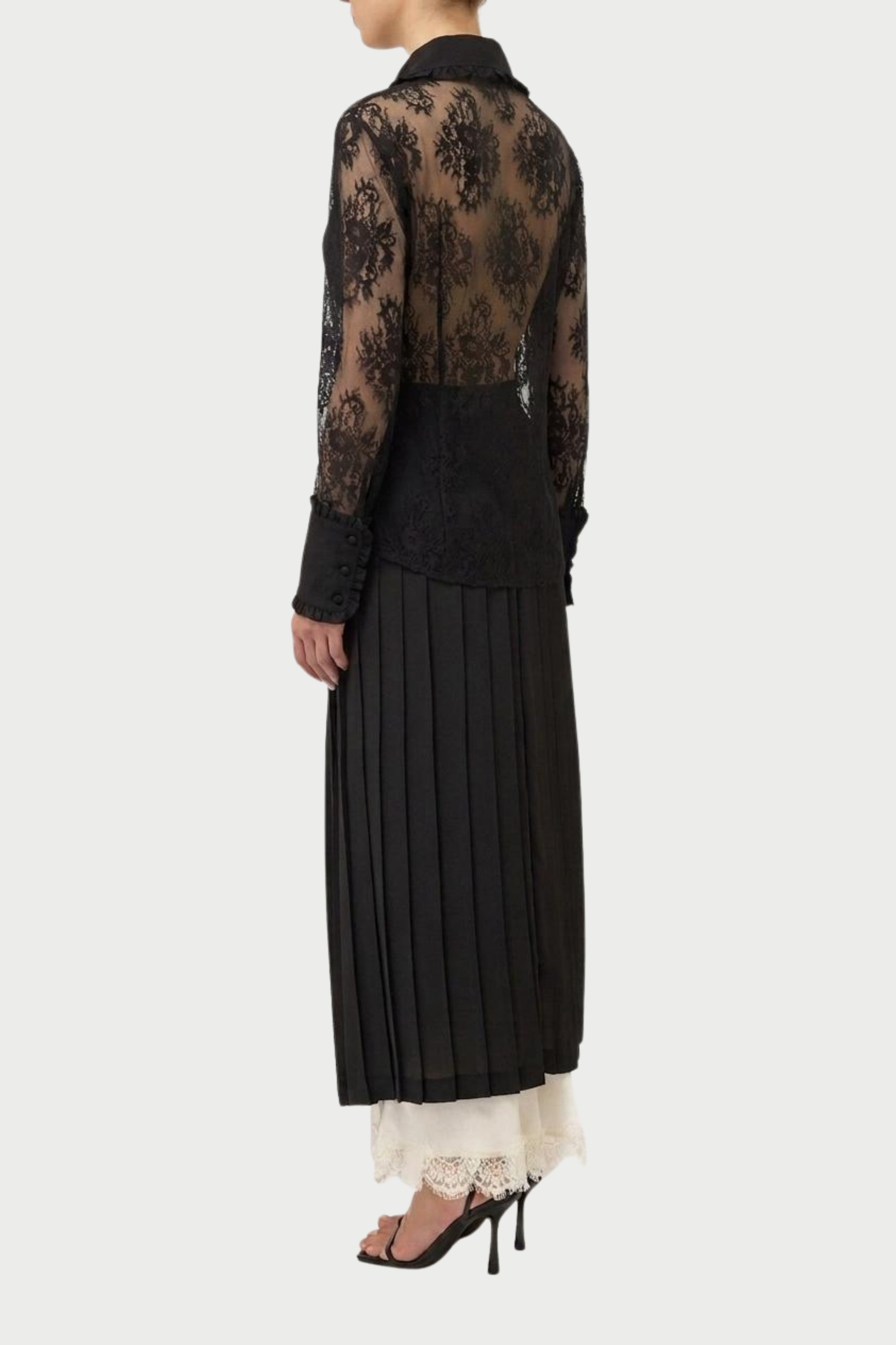 CAMICIA SLIM IN PIZZO LEGGERO