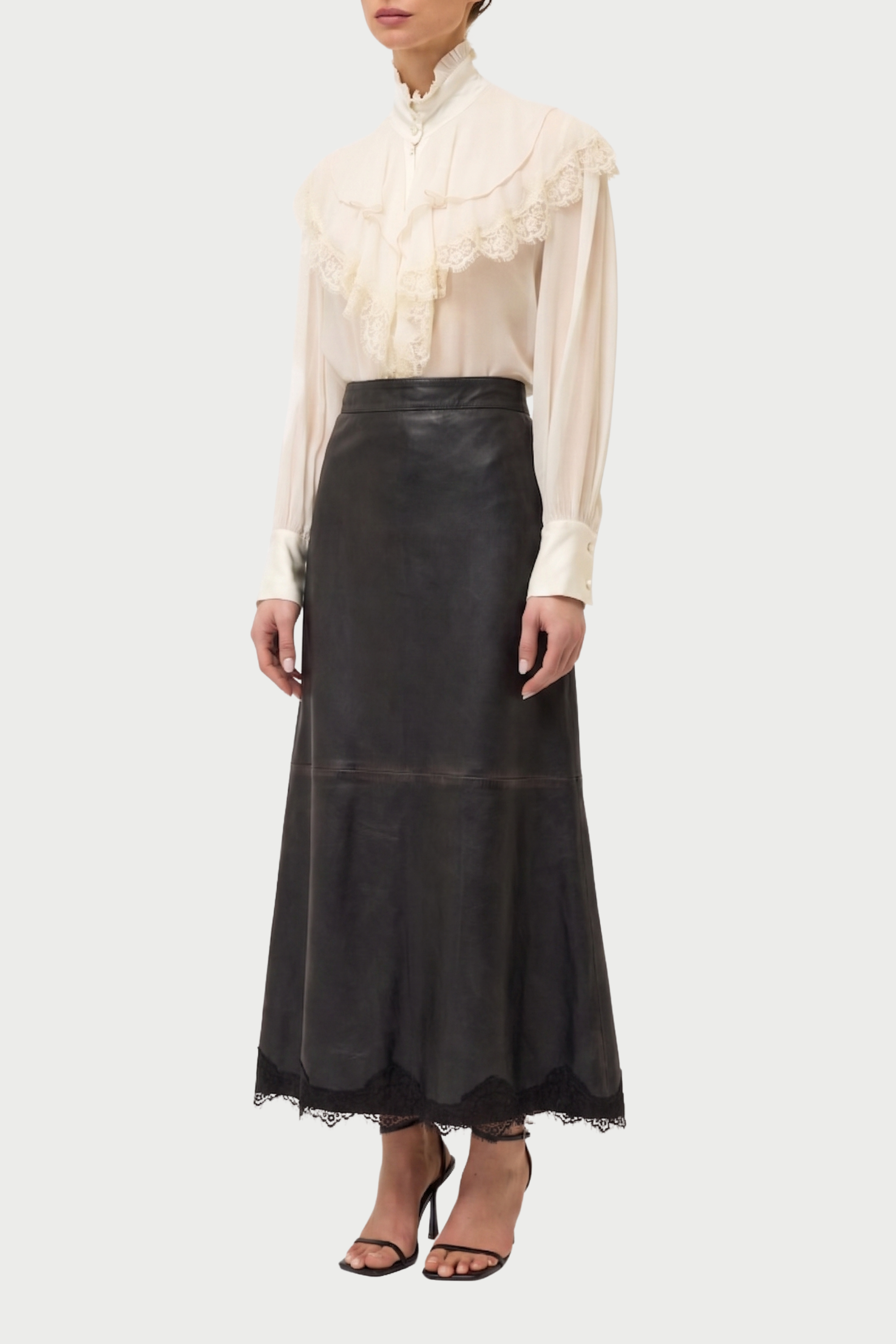 GONNA LONGUETTE CON PIZZO