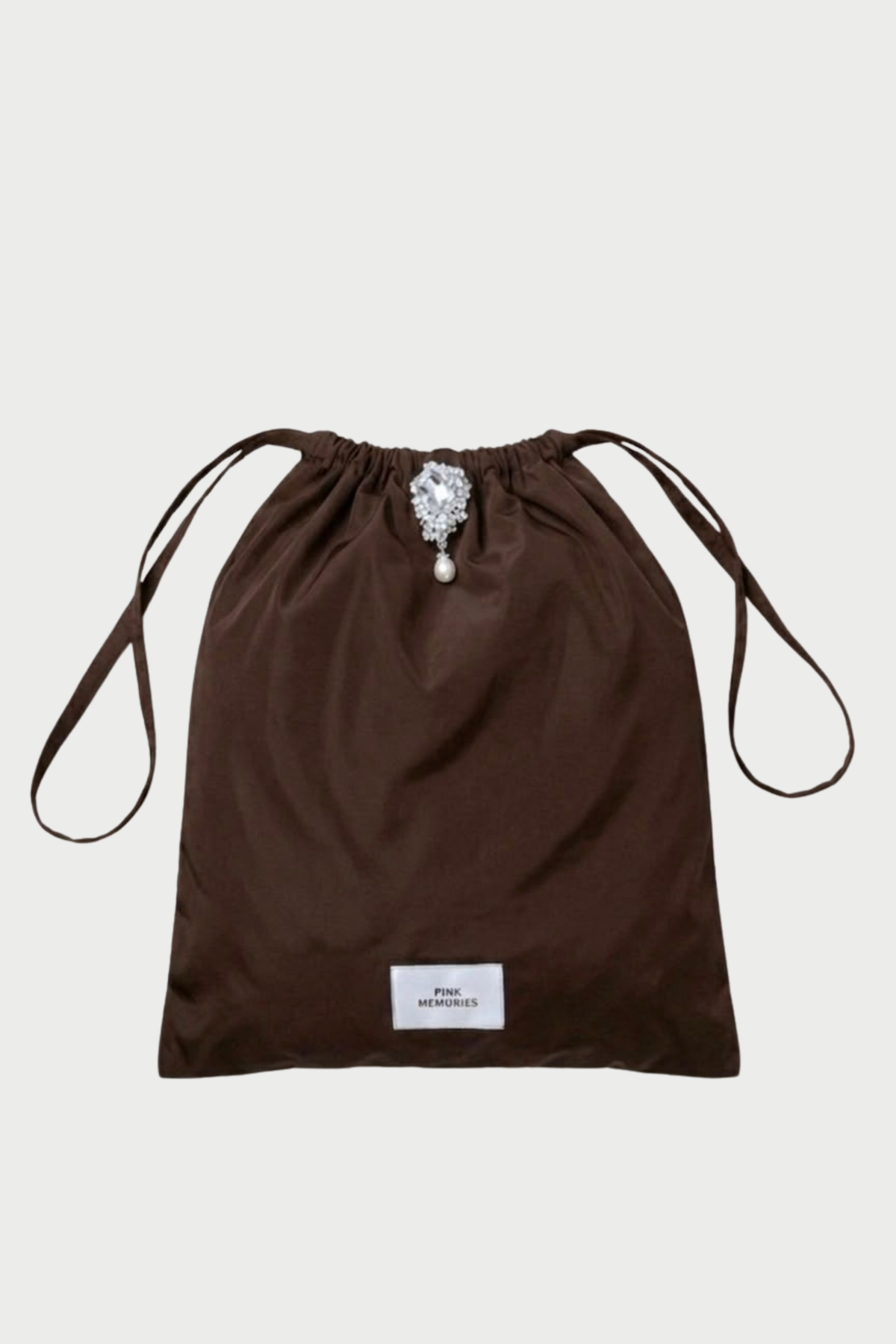 SOFT-TOUCH PADDED BAG WITH JEWEL BROOCH