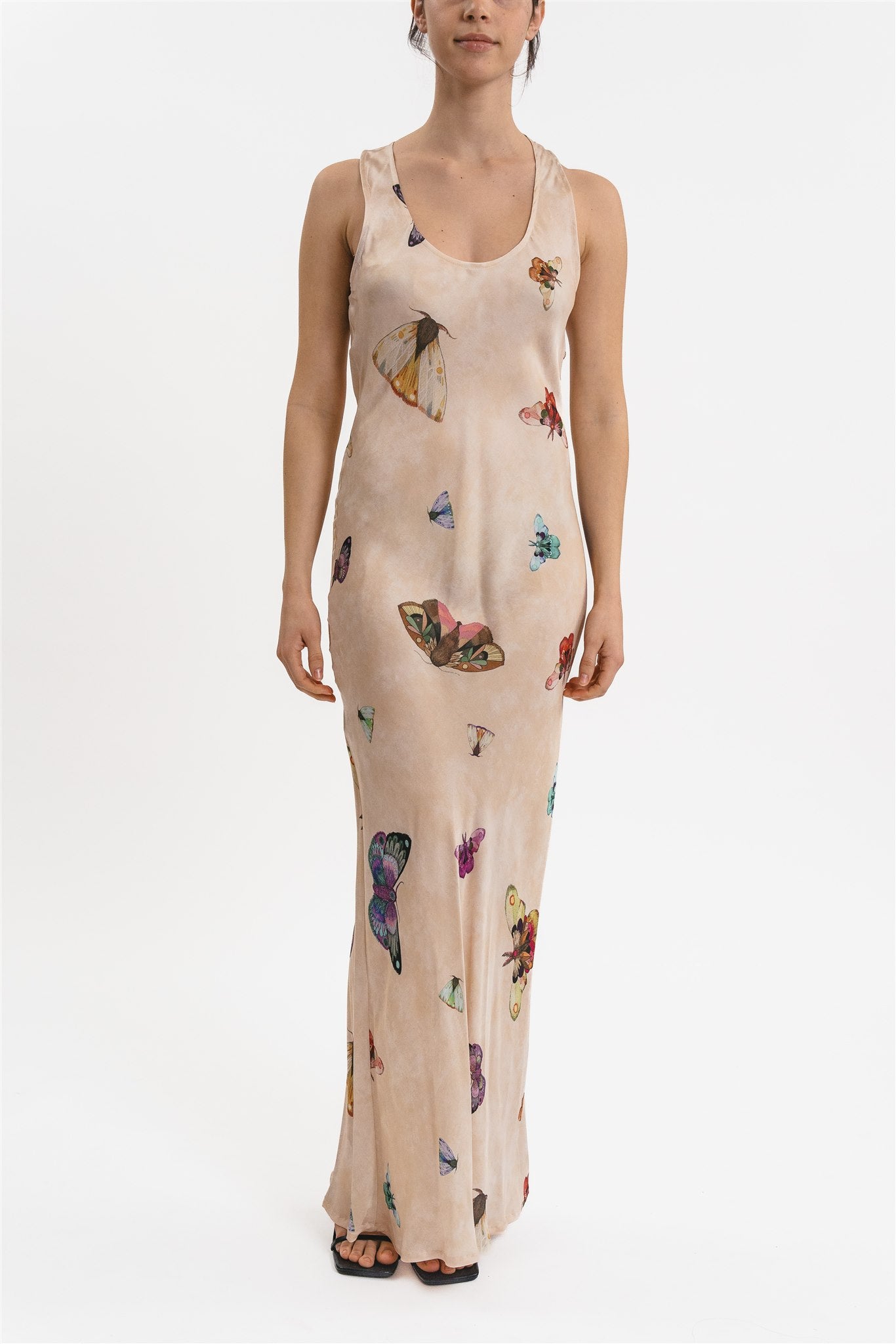 PRINTED LONG SLIP DRESS