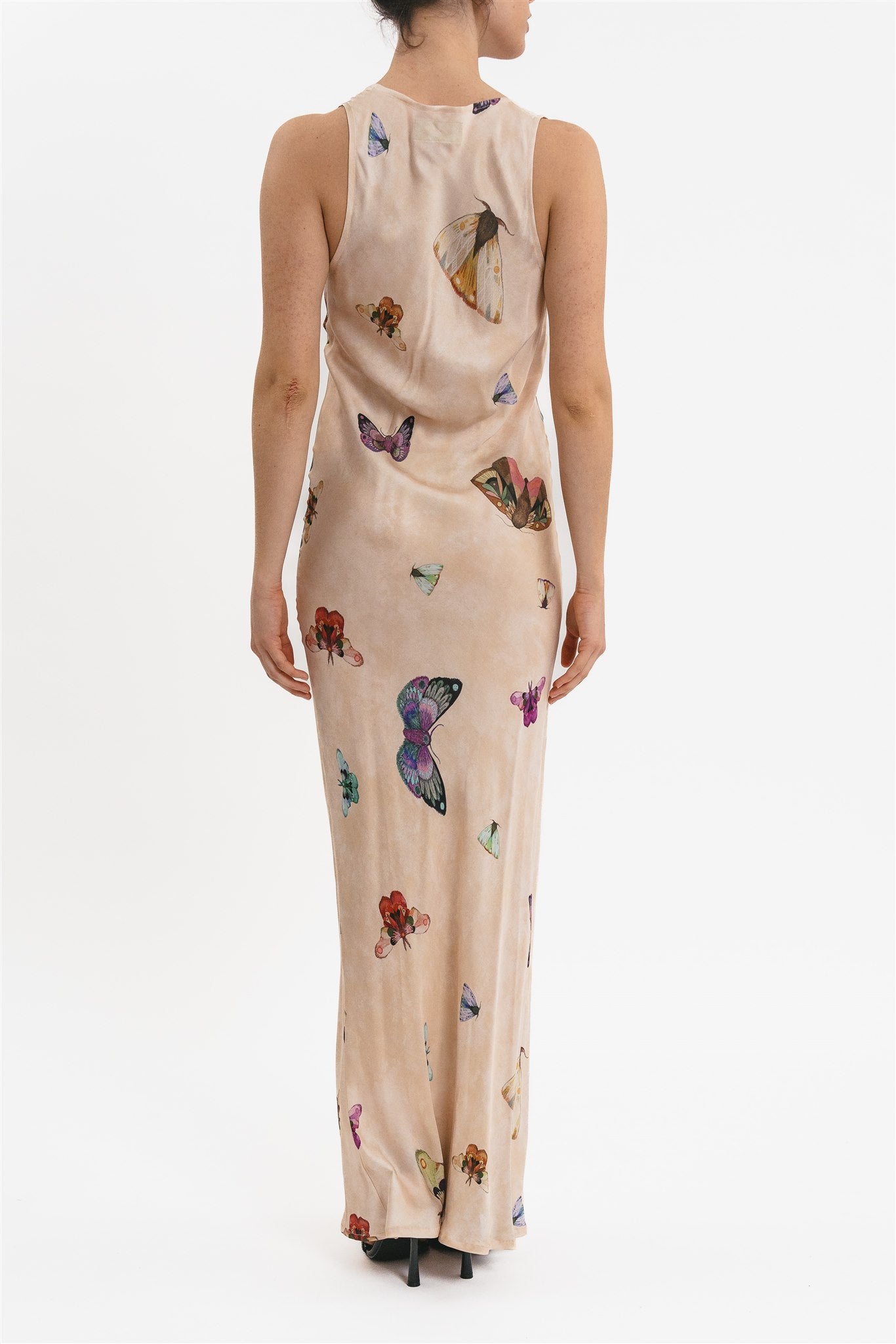 PRINTED LONG SLIP DRESS