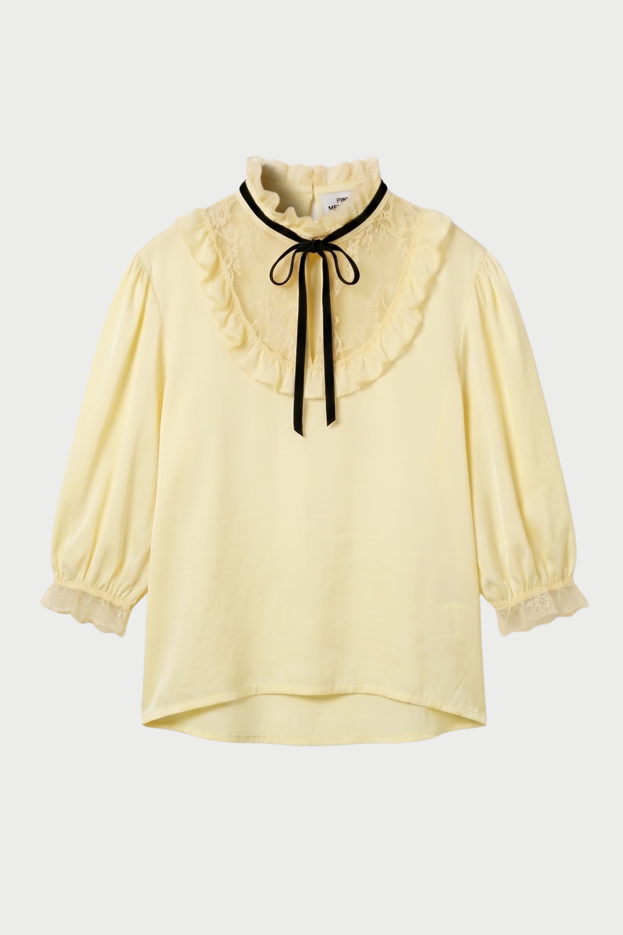 SATIN SHIRT WITH LACE