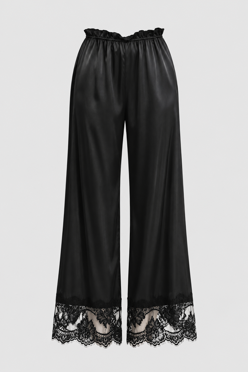 LIDIA - PANTALONE  IN VISCOSA CON PIZZO