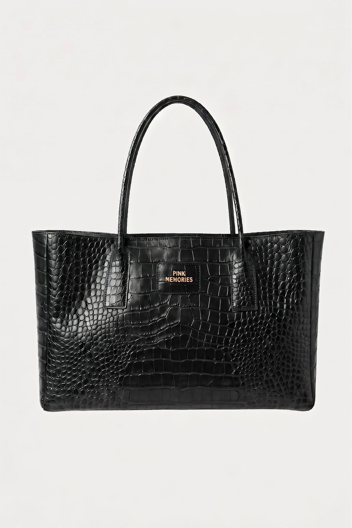 BORSA SHOPPING BAG IN PELLE STAMPA COCCO