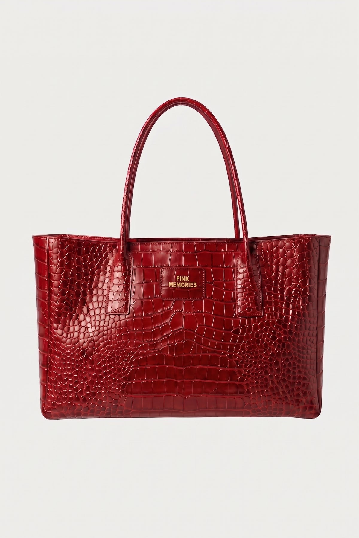 BORSA SHOPPING BAG IN PELLE STAMPA COCCO