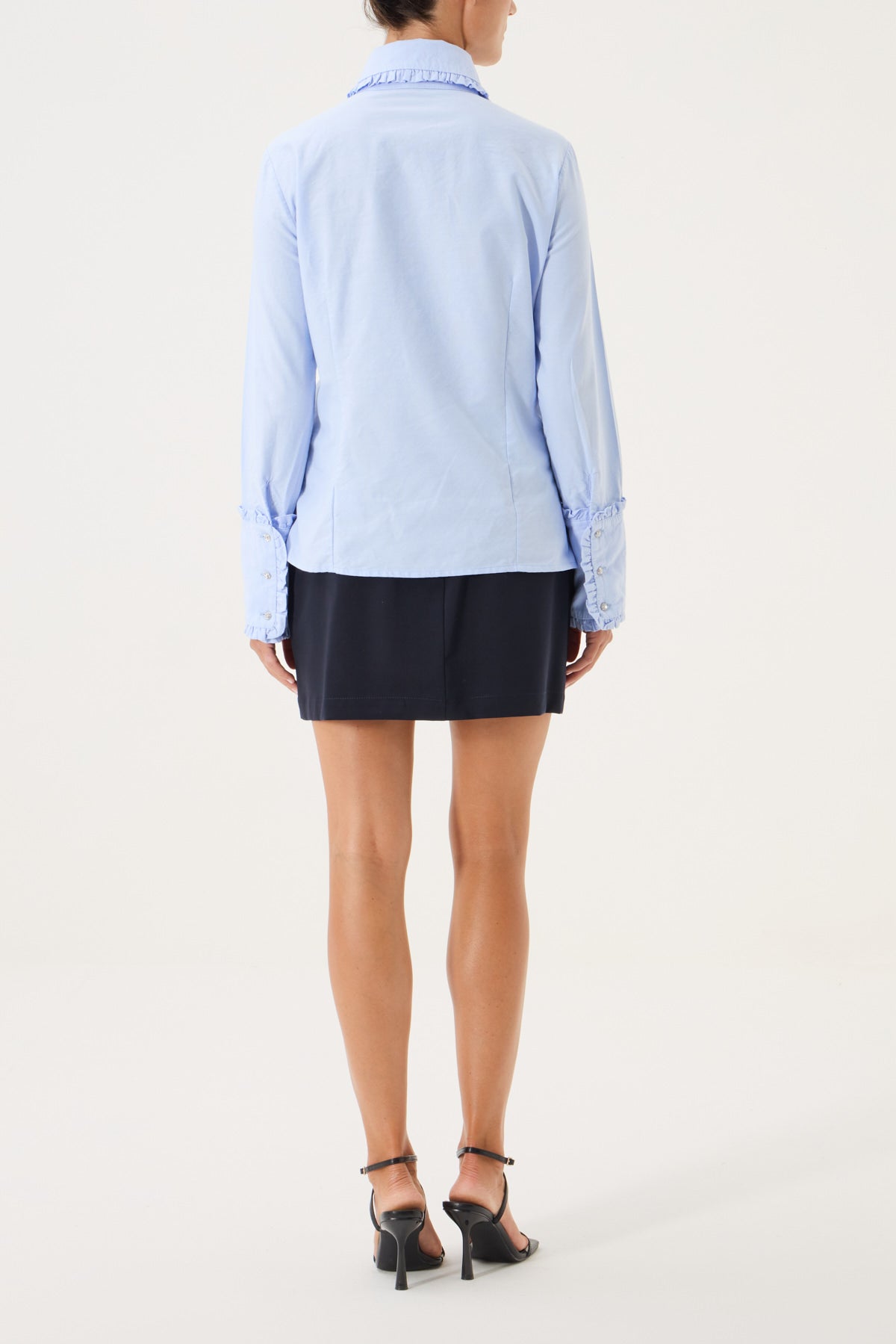 CAMICIA SLIM IN OXFORD CON BOTTONI GIOIELLO