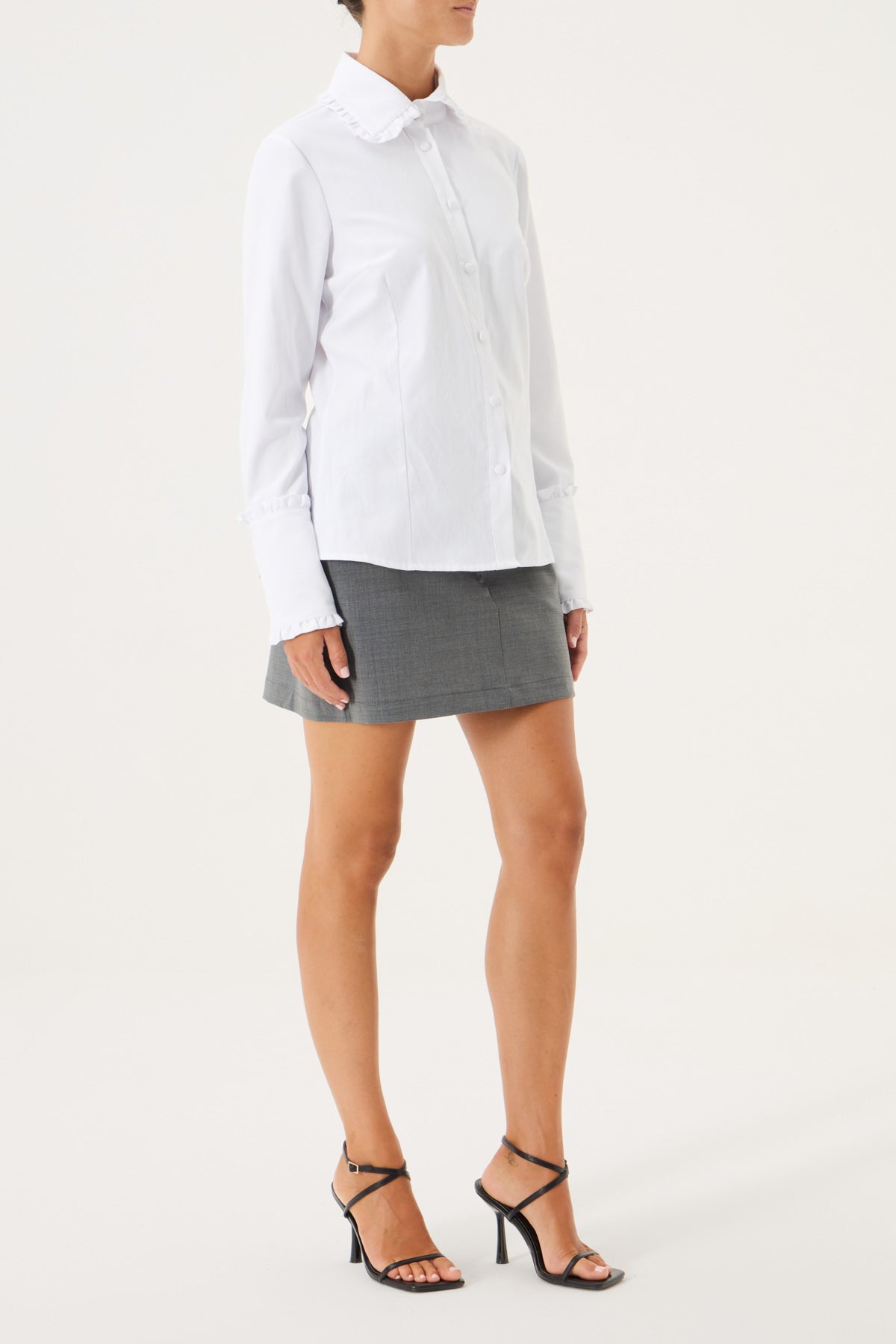 CAMICIA SLIM IN OXFORD CON BOTTONI GIOIELLO