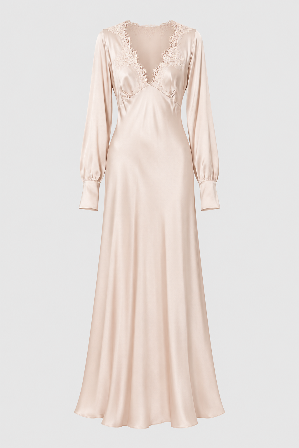 أنتونيا - فستان بأكمام طويلة ودانتيل