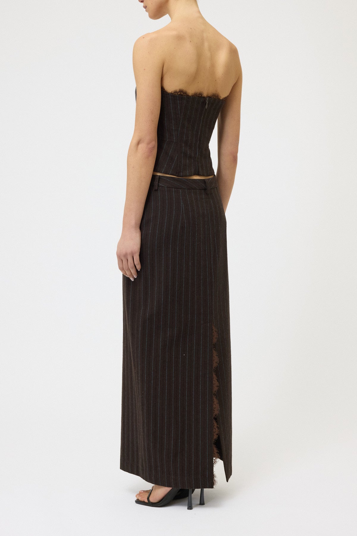 BUSTIER GESSATO CON PIZZO