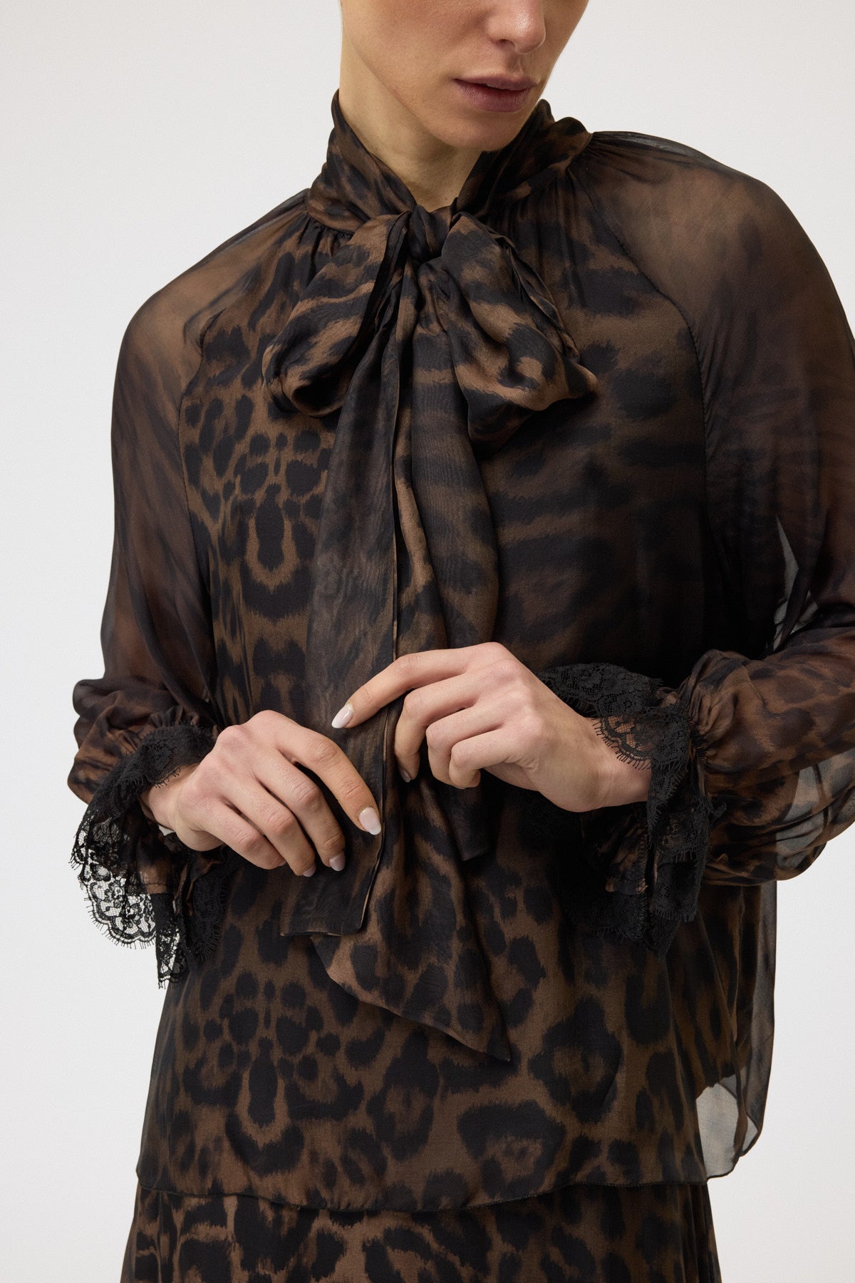 CAMICIA STAMPATA CON PIZZO