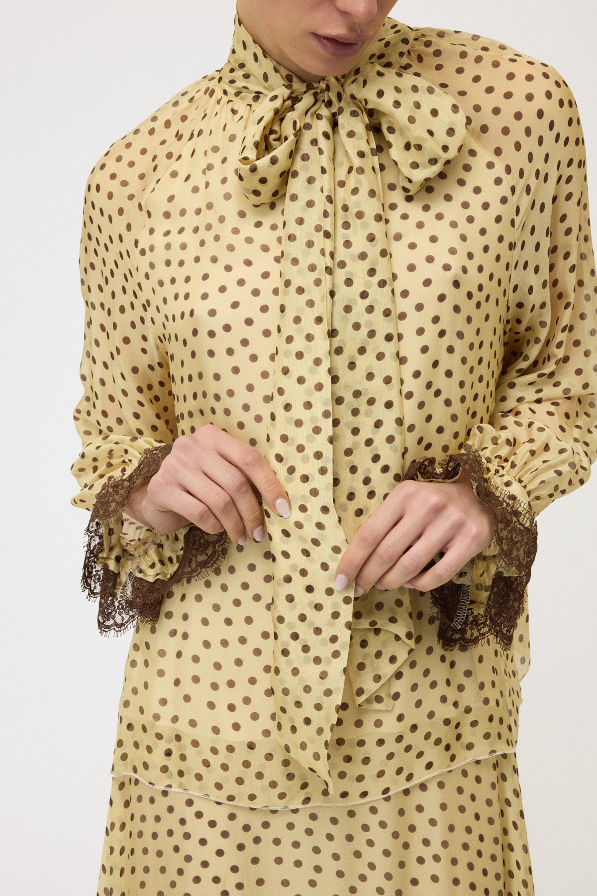CAMICIA STAMPATA CON PIZZO