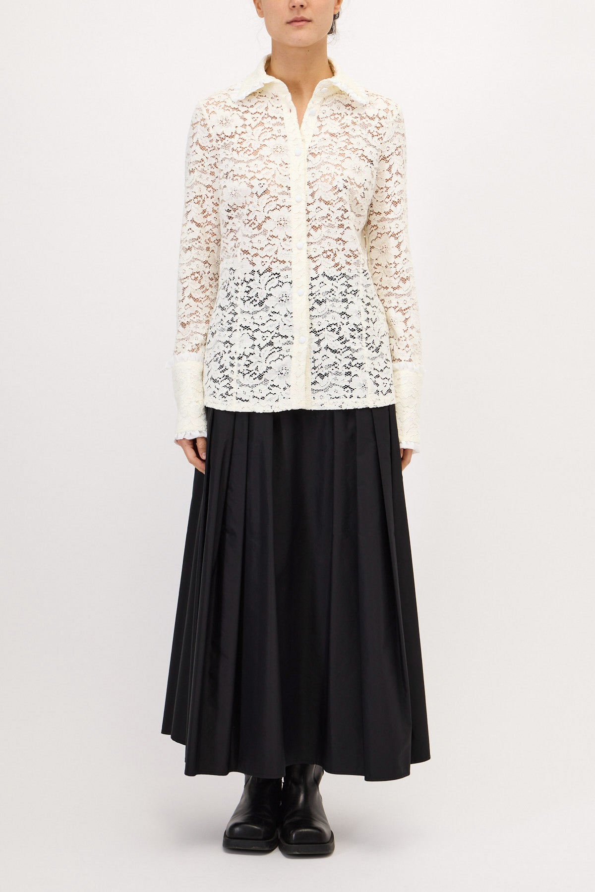 CAMICIA SLIM IN PIZZO