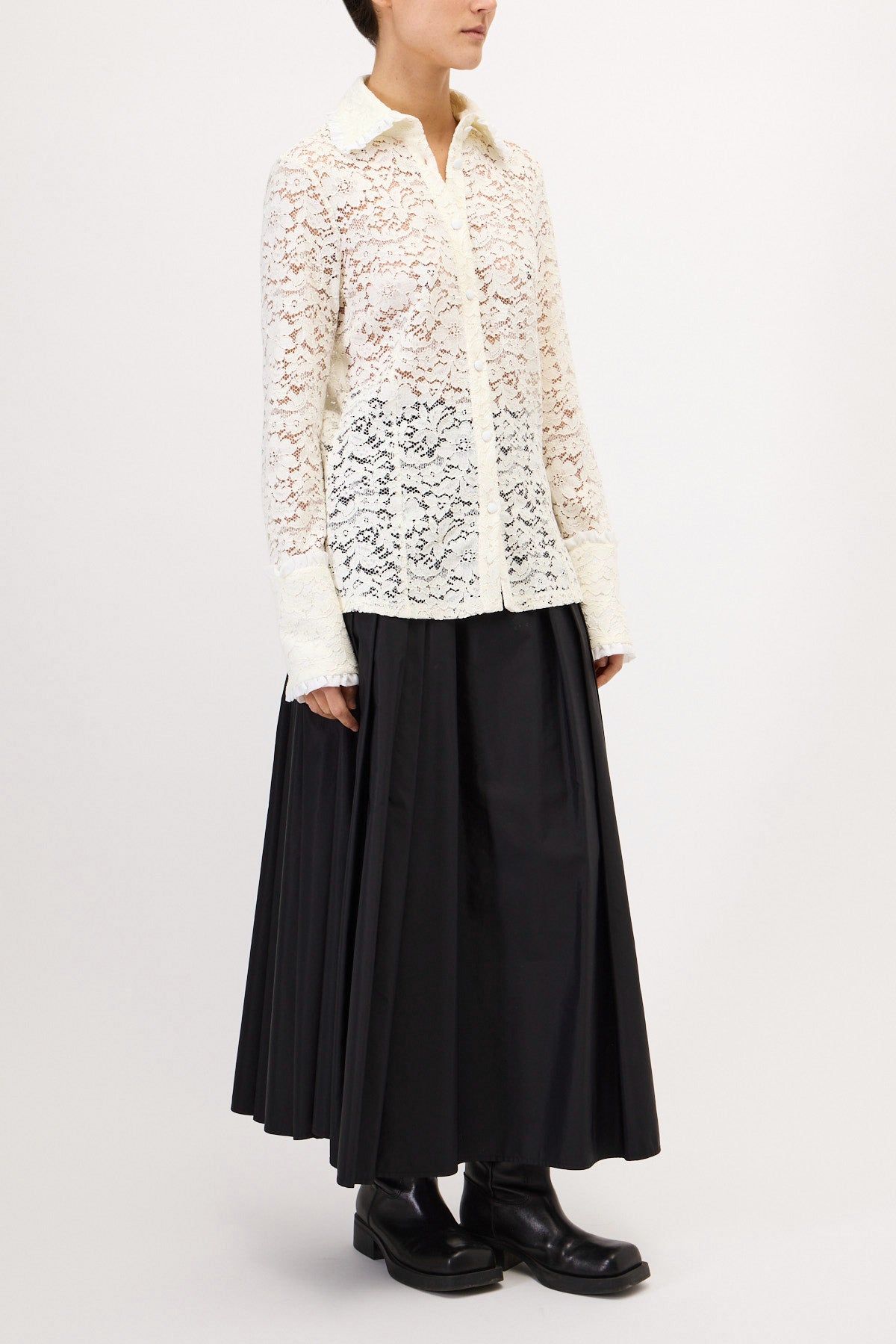 CAMICIA SLIM IN PIZZO