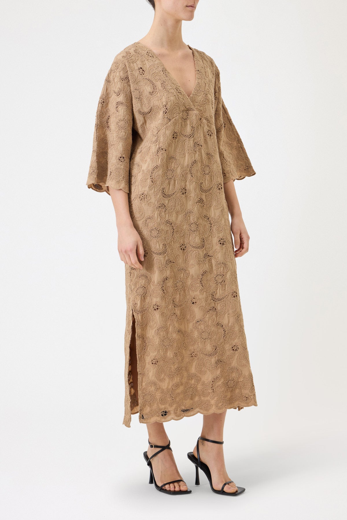 EMBROIDERED MUSLIN DRESS