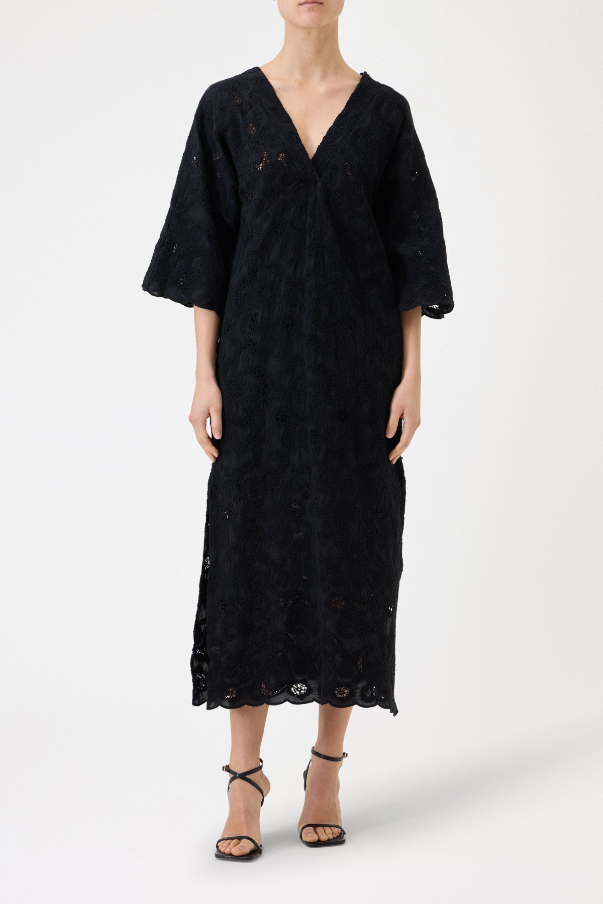 EMBROIDERED MUSLIN DRESS