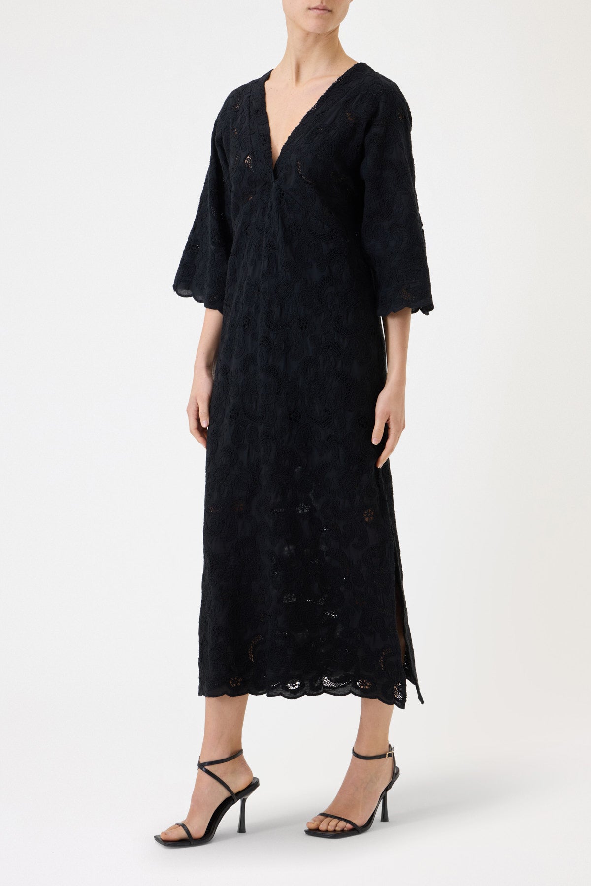 EMBROIDERED MUSLIN DRESS