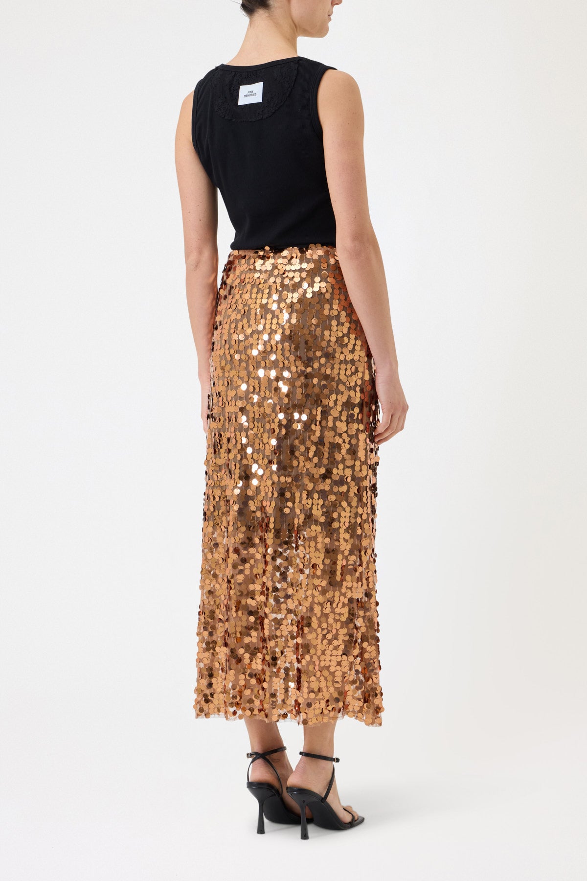 LONG SEQUINED SKIRT