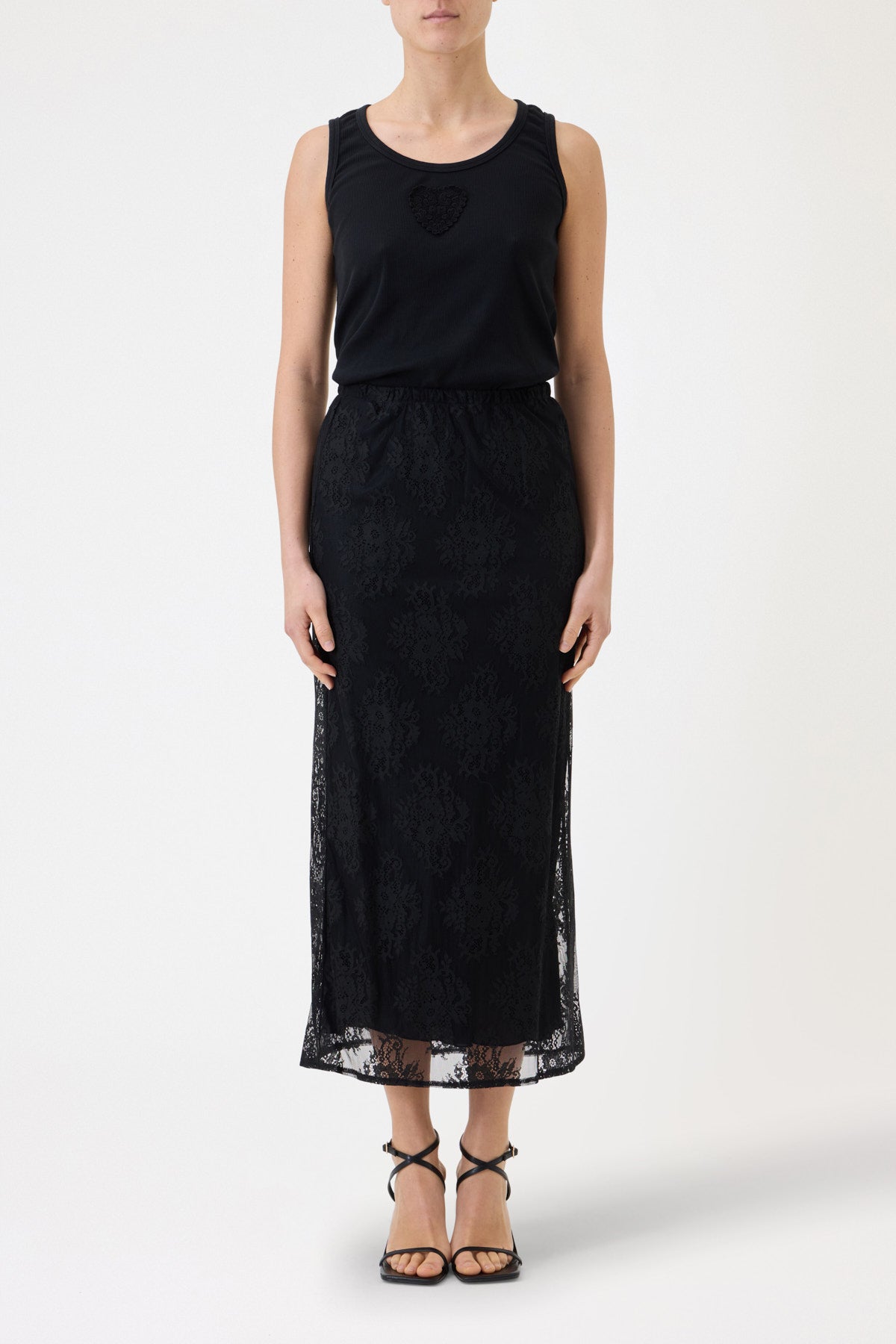 LONGUETTE LACE SKIRT