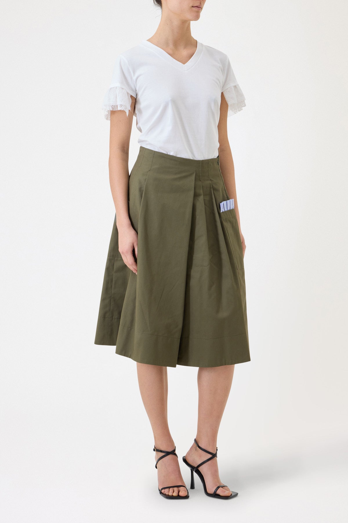 GABARDINE TROUSERSKIRT