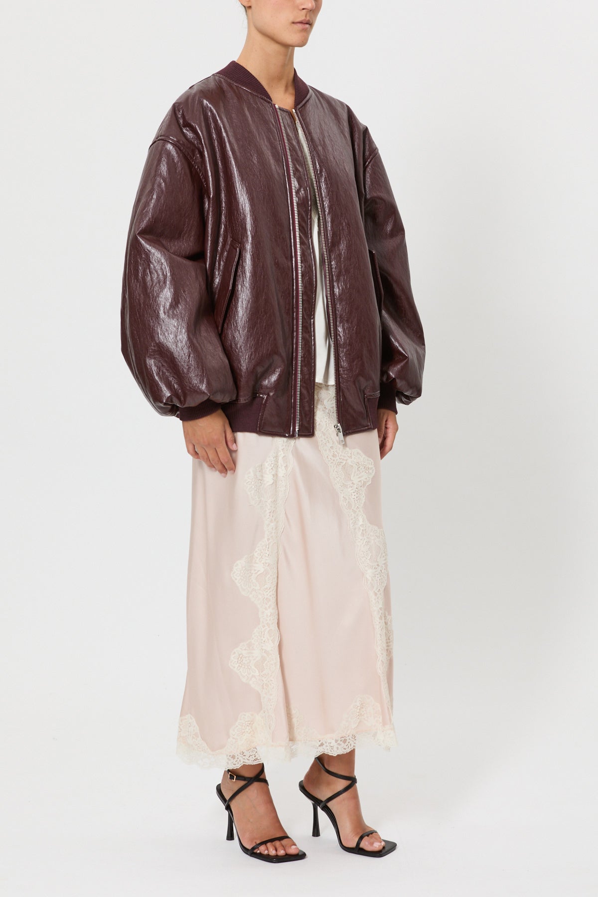 BOMBER OVERSIZE IN ECO-PELLE