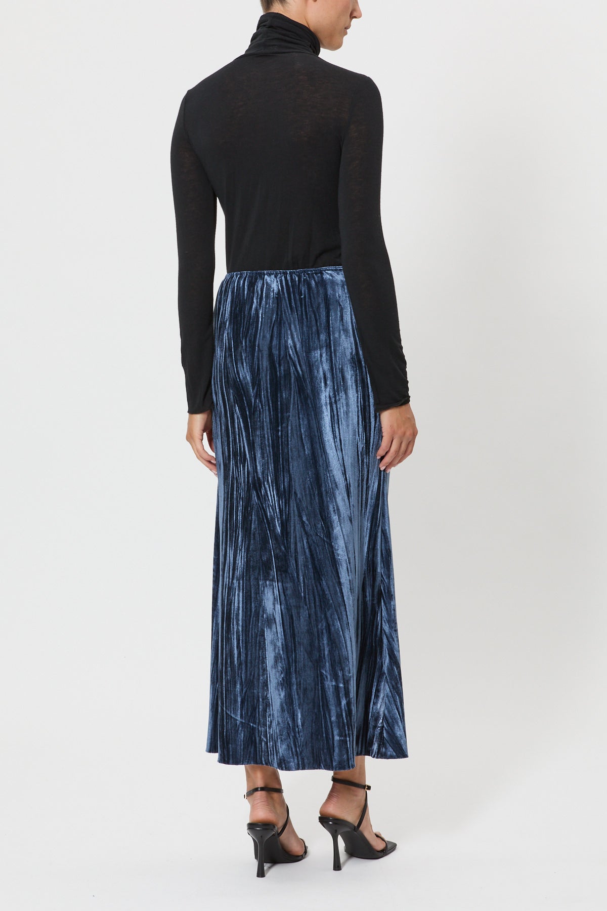 VELVET LONGUETTE SKIRT